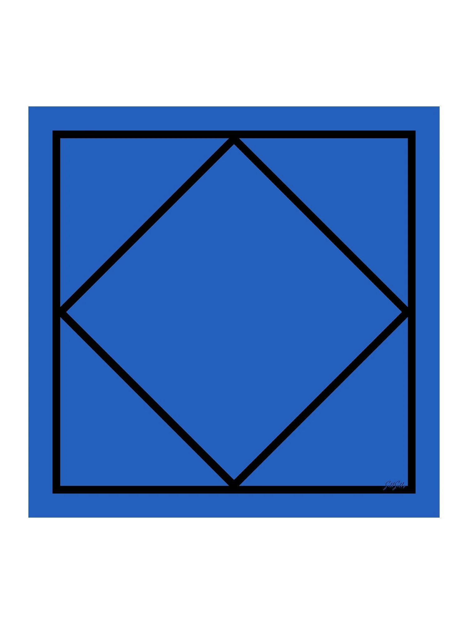 100 Procent Mullbärssilke Dam Halsduk Med Geometriskt Block Mönster Storlek 90 x 90 cm - Image 12
