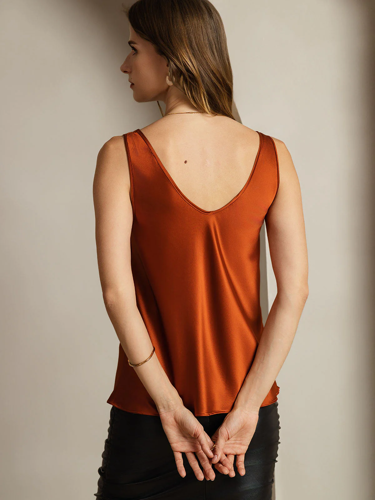 19Momme Silke V-ringning Tirantes Camiseta Top - Image 72