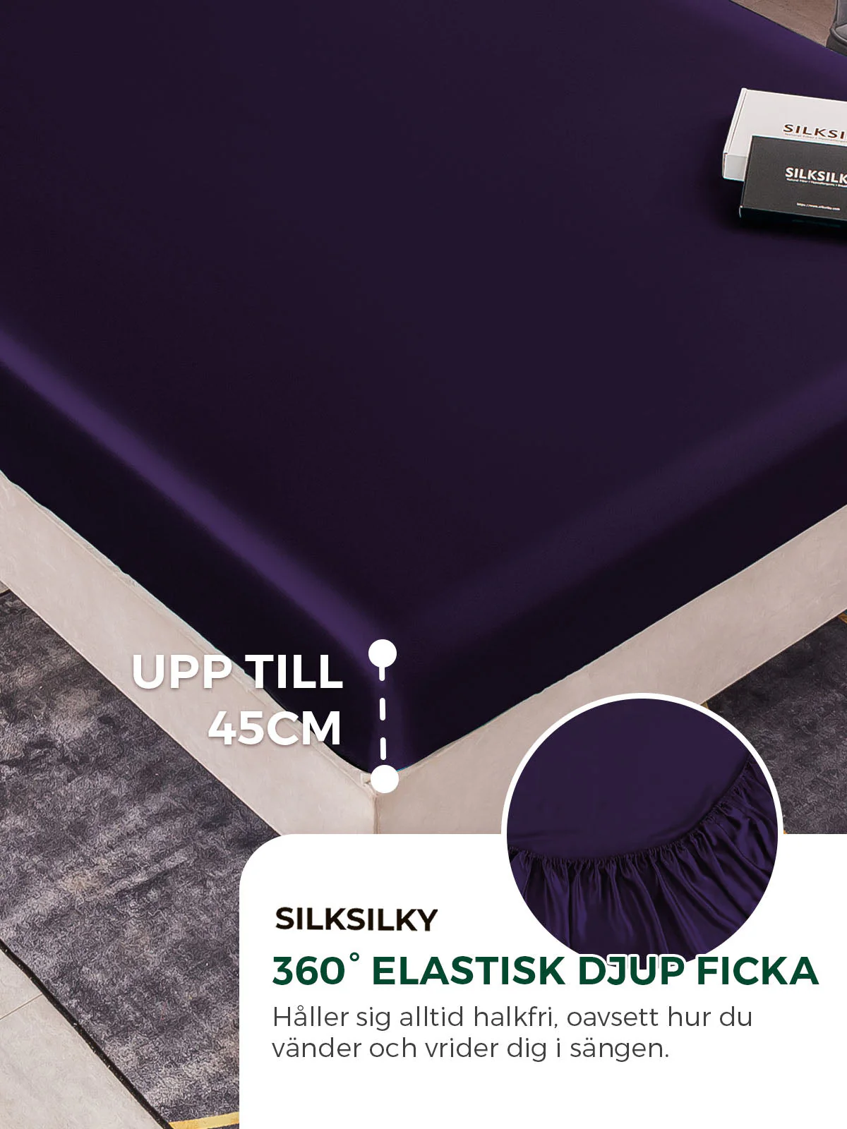 22Momme 4st Siden Sängkläder Set (Påslakan + Dra-På-Lakan + 2x Örngott) - Image 103