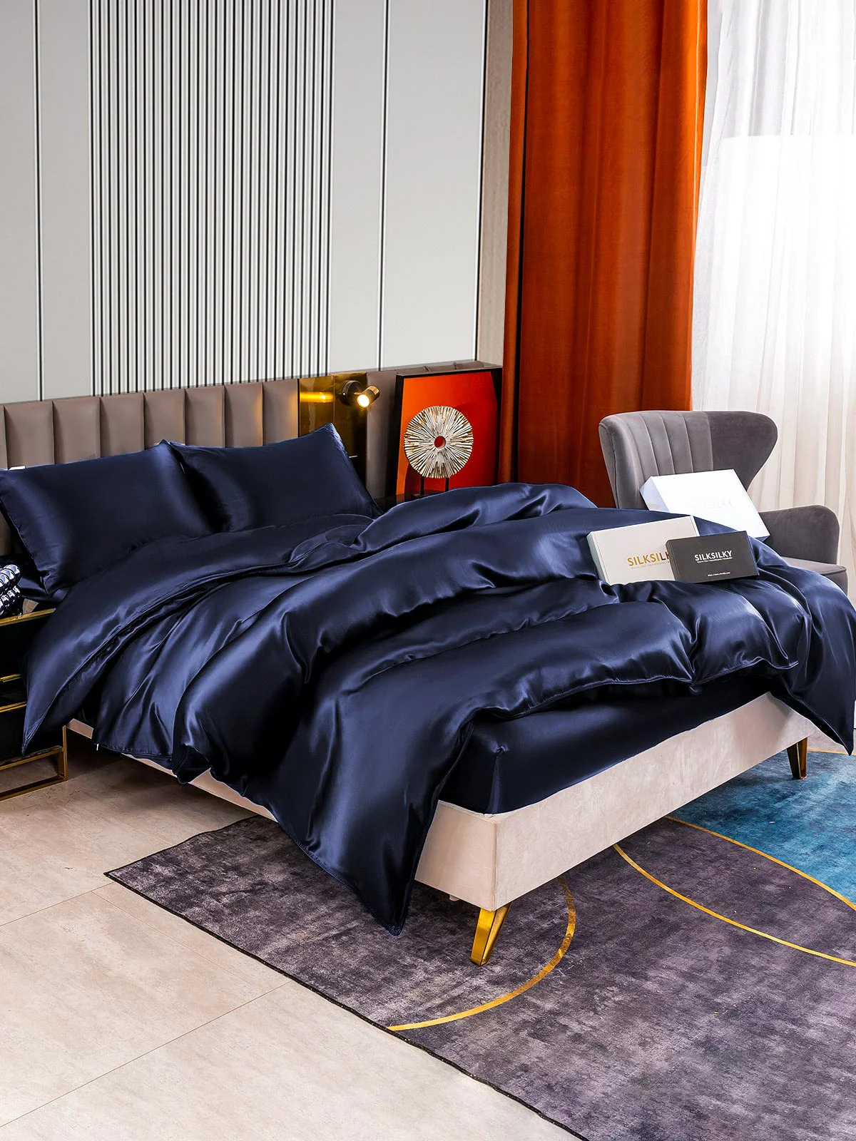 22Momme 4st Siden Sängkläder Set (Påslakan + Dra-På-Lakan + 2x Örngott) - Image 17