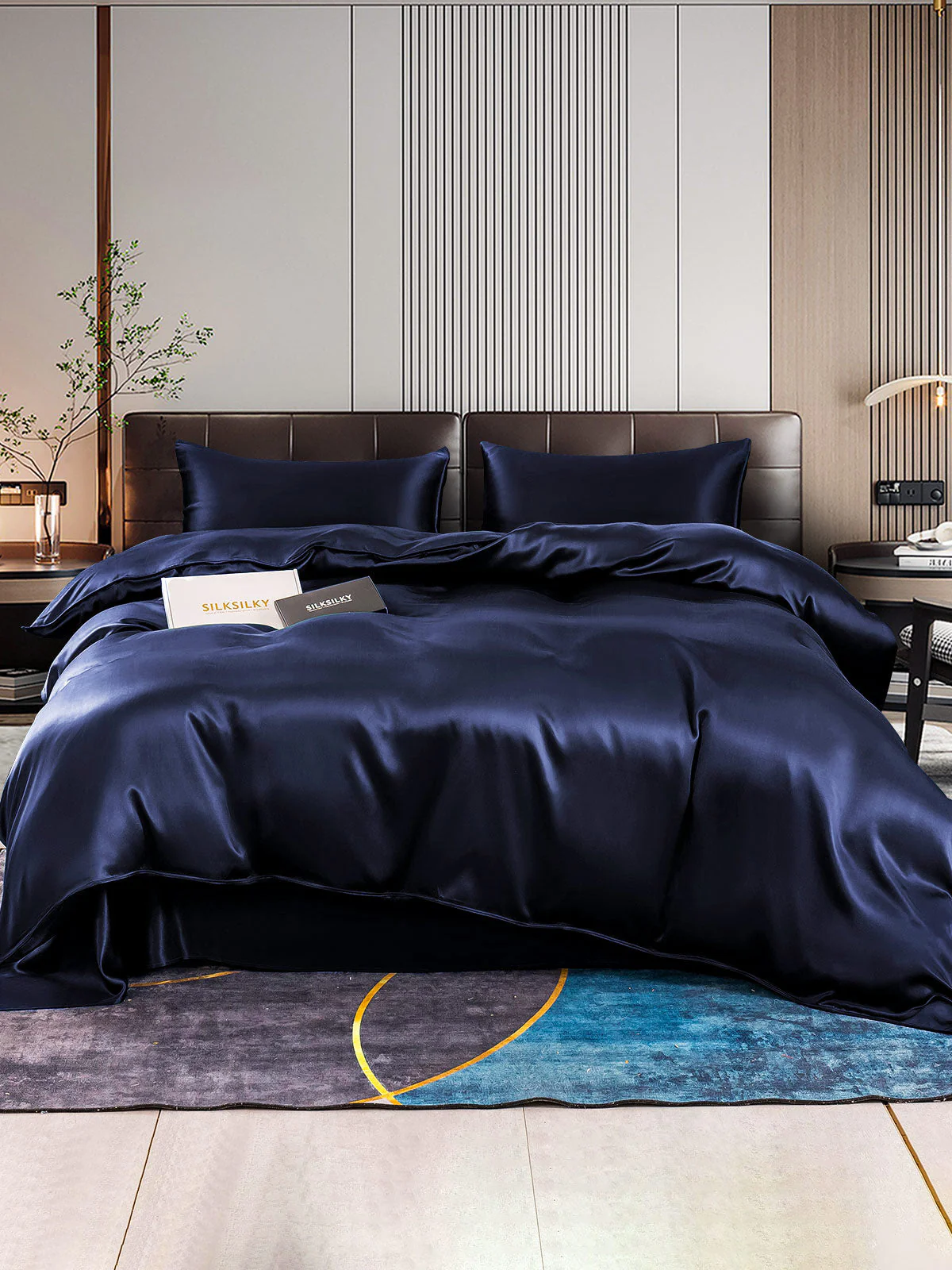 22Momme 4st Siden Sängkläder Set (Påslakan + Plattlakan + 2x Örngott) - Image 17