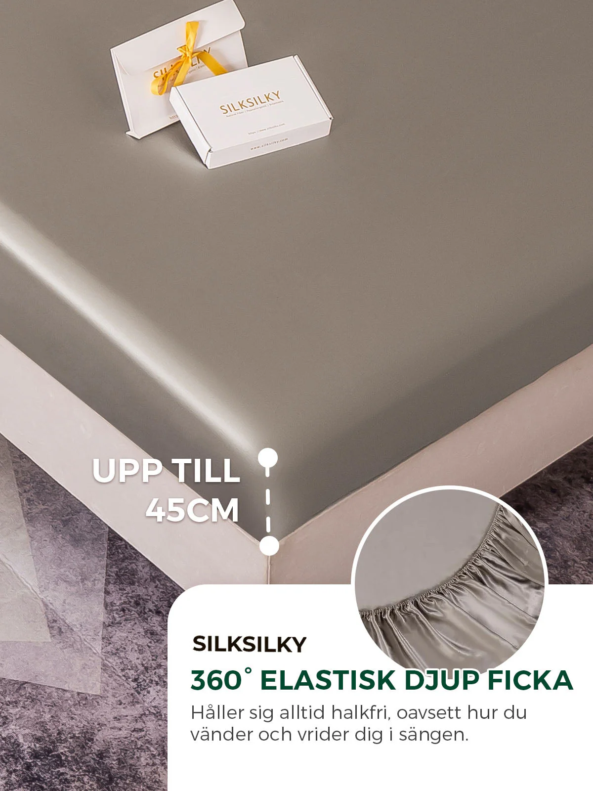 25Momme 4st Siden Sängkläder Set (Påslakan + Dra-På-Lakan + 2x Örngott) - Image 74