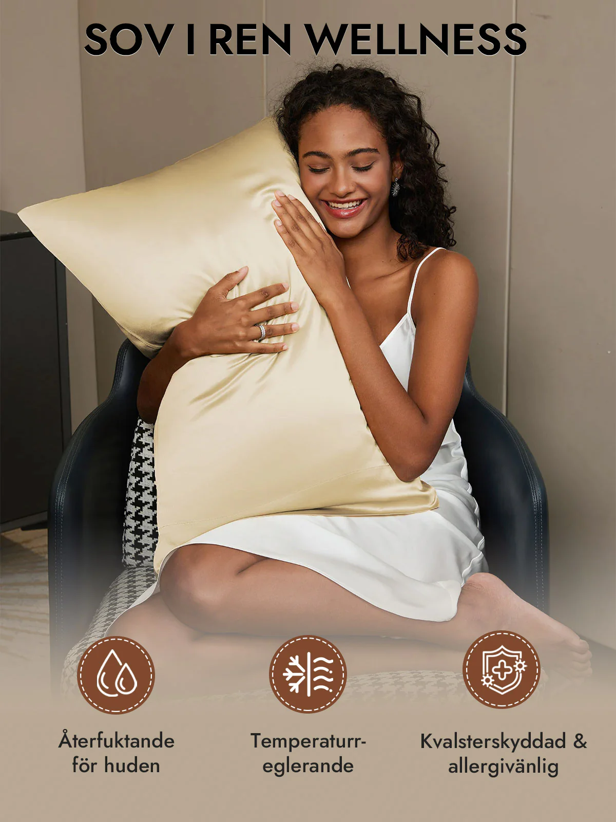 2st 30Momme 100% Silke Örngott Bundle- Dold Dragkedja - Image 16