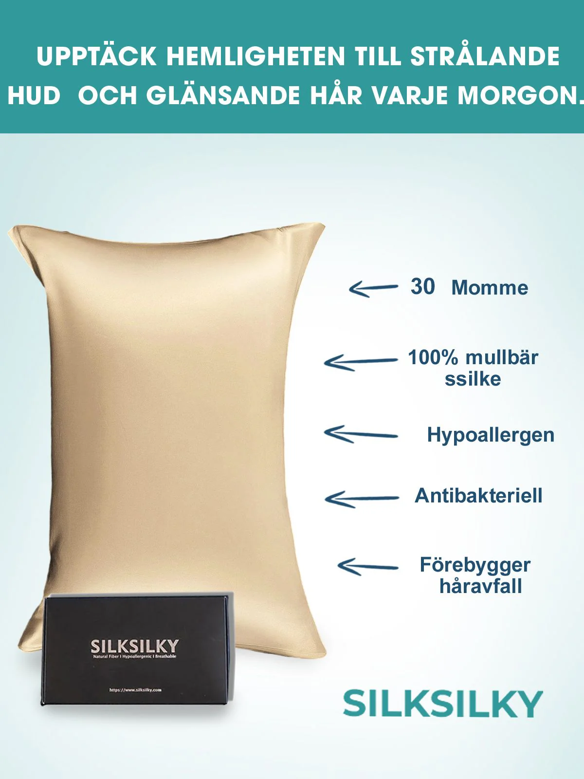 30Momme Lyxigt 100% Silke Örngott - Kuvertförslutning - Image 48