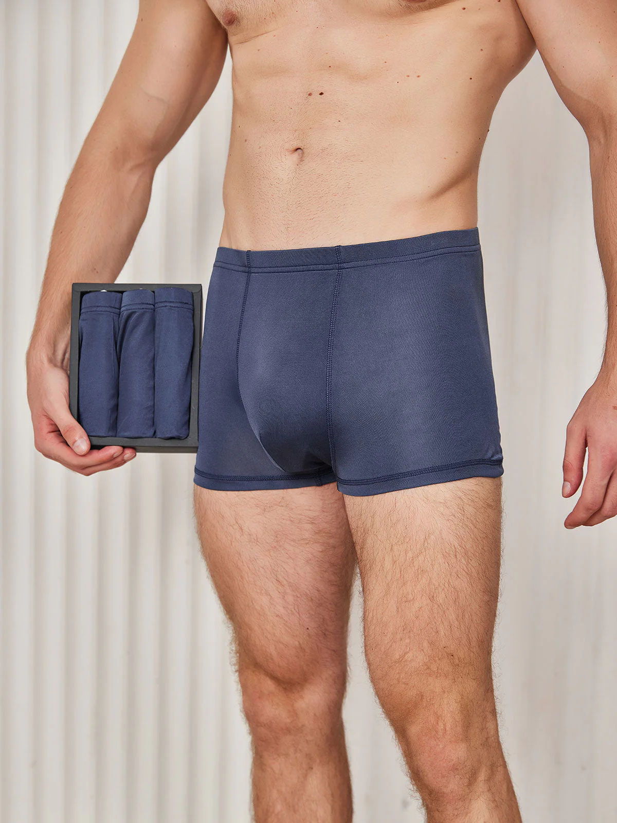 3-Pack Herrboxershorts i Ren Siden - Image 3