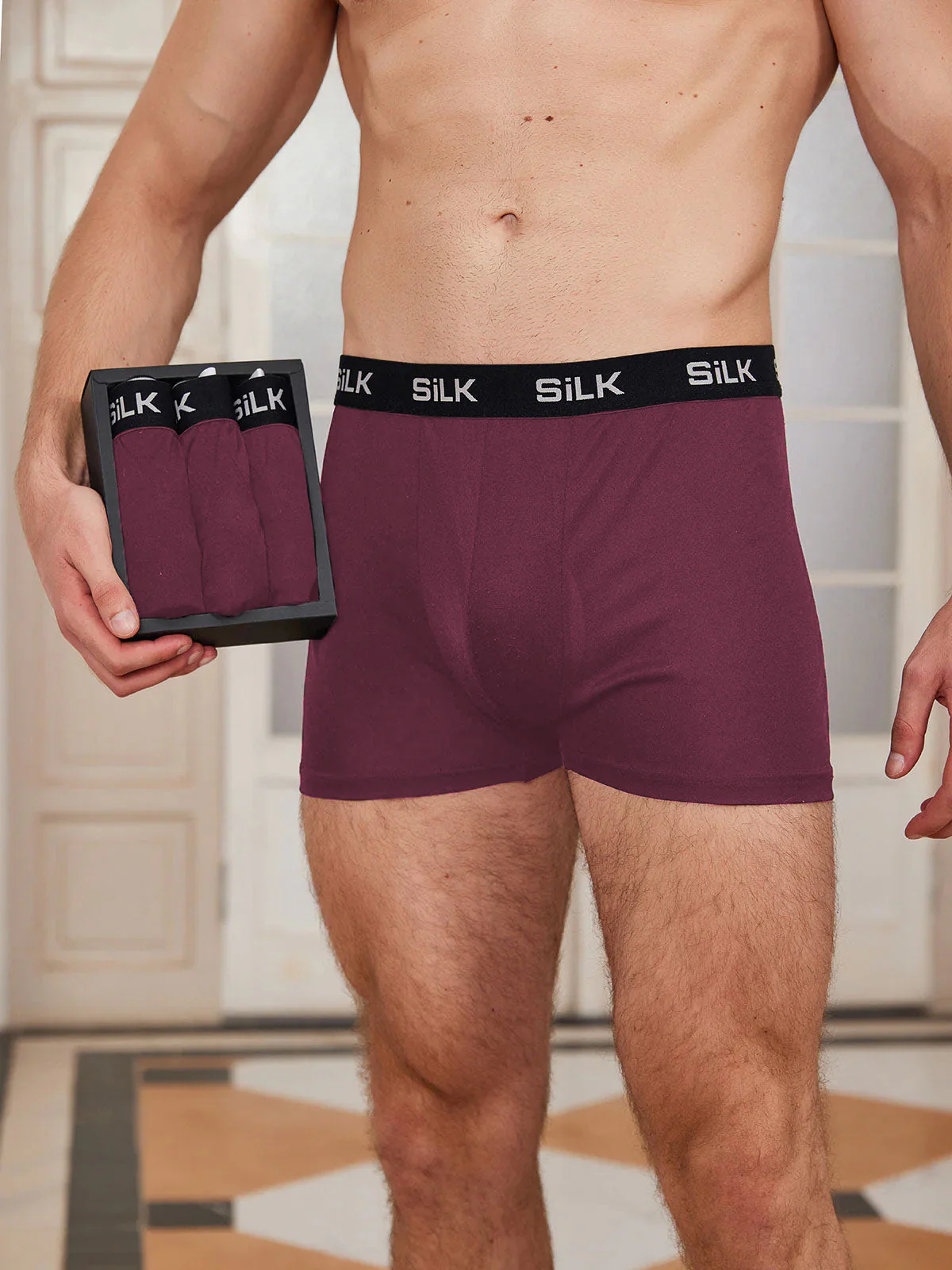 3-Pack Herrboxershorts Ultra Mjuka Bekväma i Ren Siden - Image 10