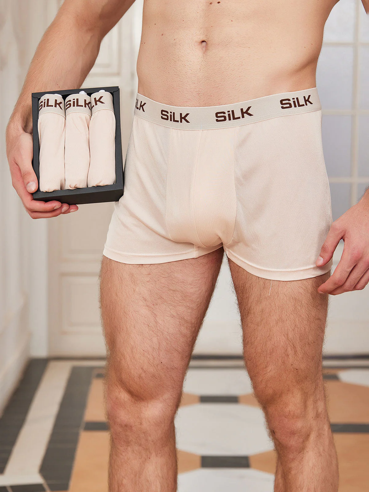3-Pack Herrboxershorts Ultra Mjuka Bekväma i Ren Siden - Image 16