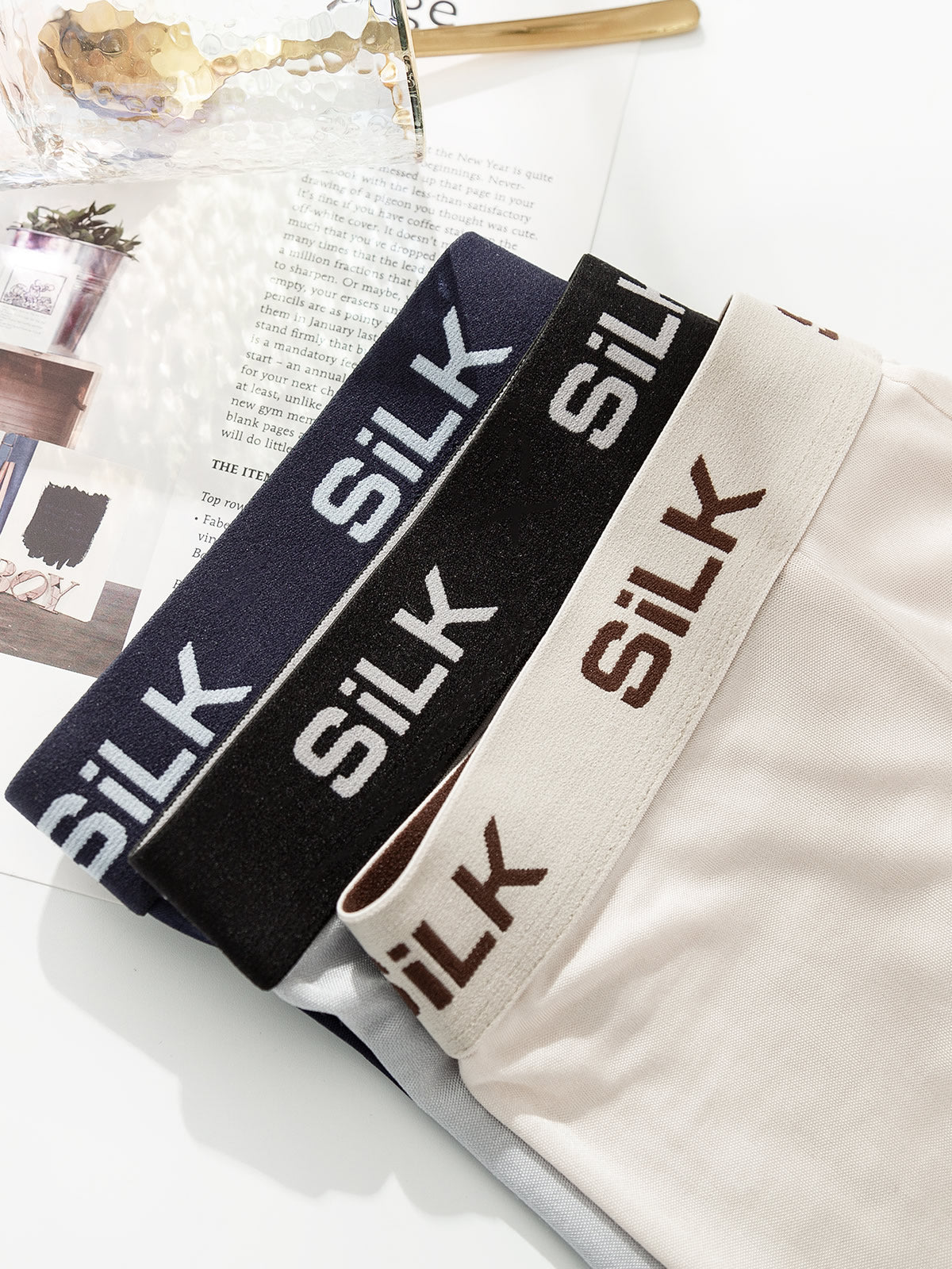 3-Pack Herrboxershorts Ultra Mjuka Bekväma i Ren Siden - Image 24