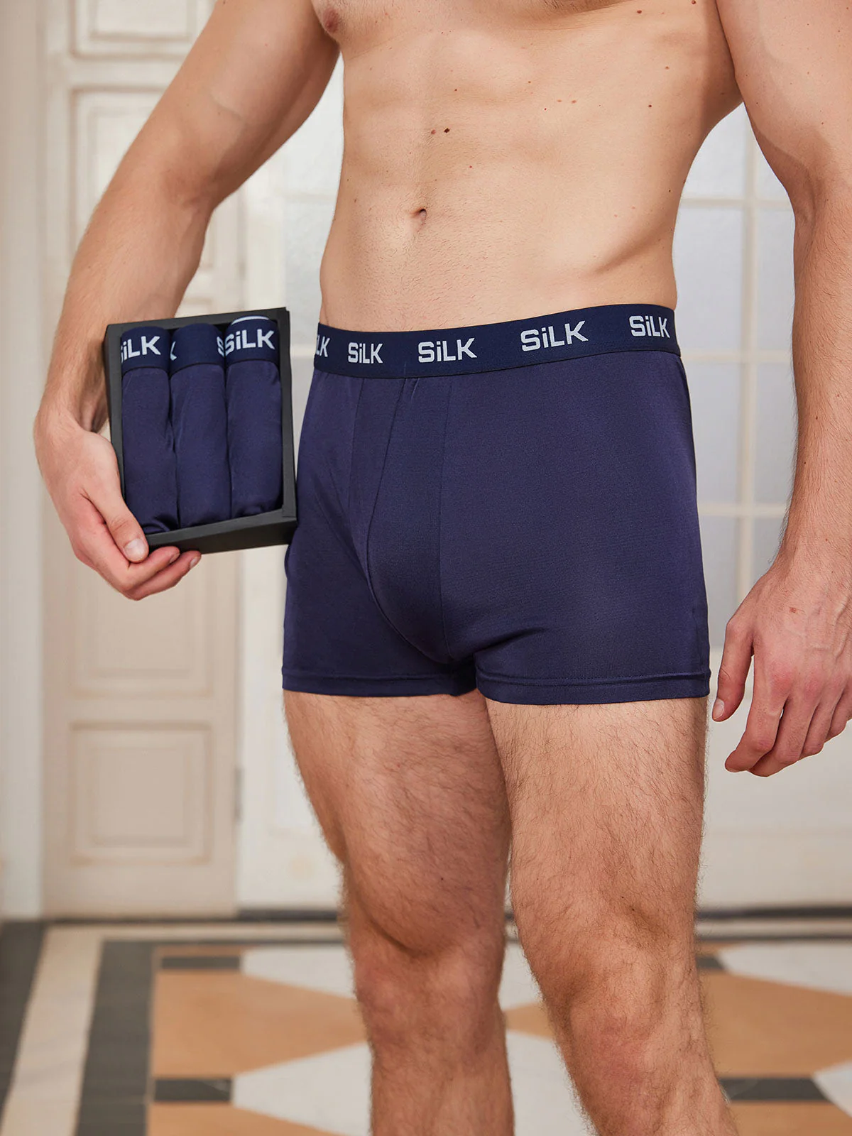 3-Pack Herrboxershorts Ultra Mjuka Bekväma i Ren Siden - Image 3