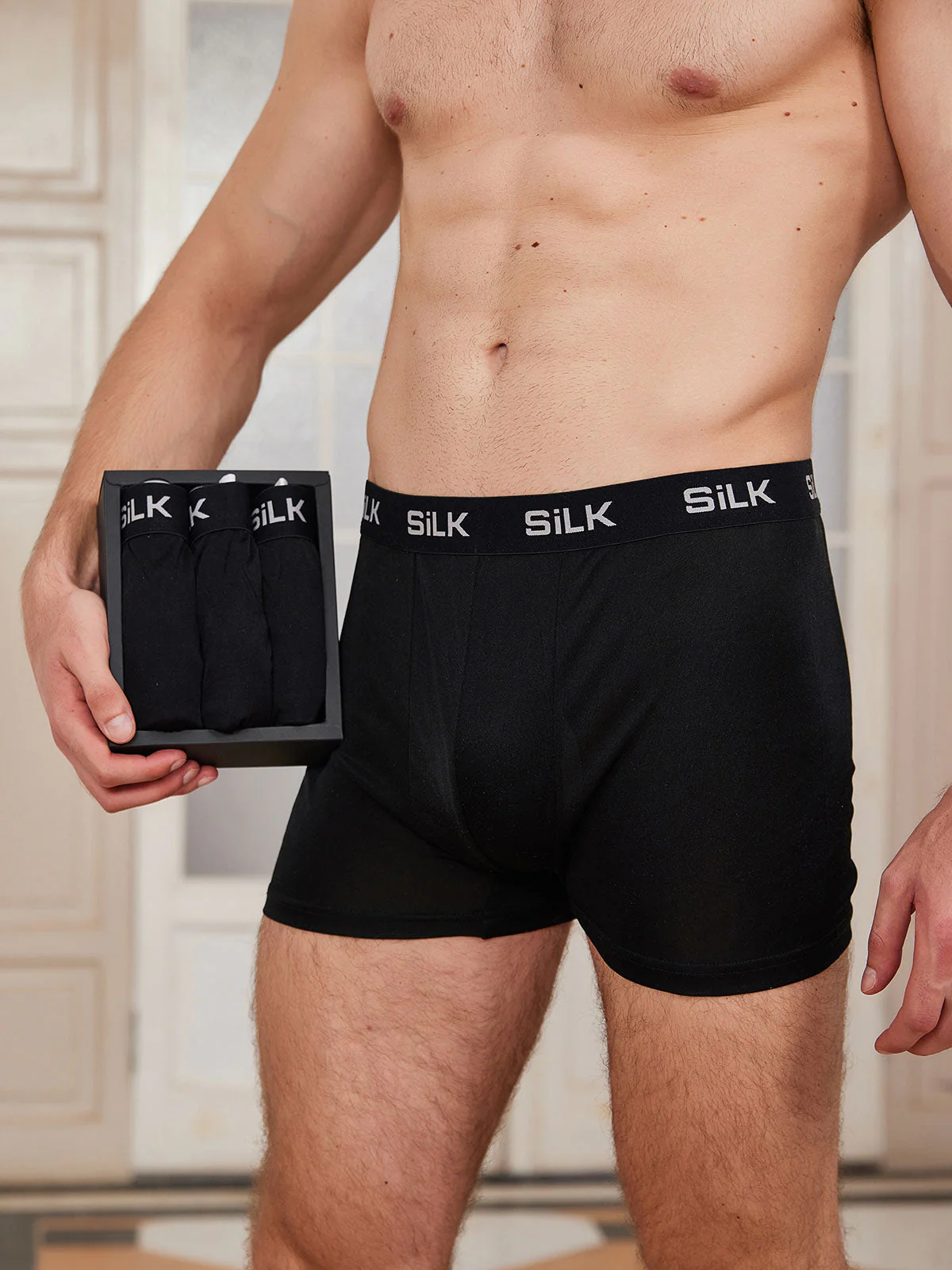 3-Pack Herrboxershorts Ultra Mjuka Bekväma i Ren Siden - Image 6