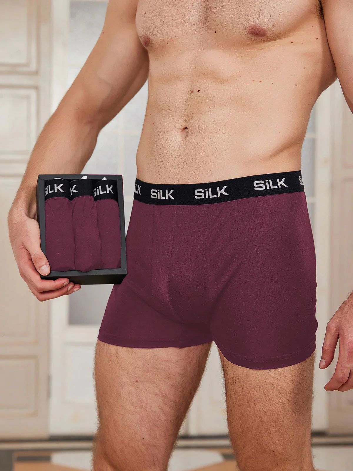 3-Pack Herrboxershorts Ultra Mjuka Bekväma i Ren Siden - Image 9