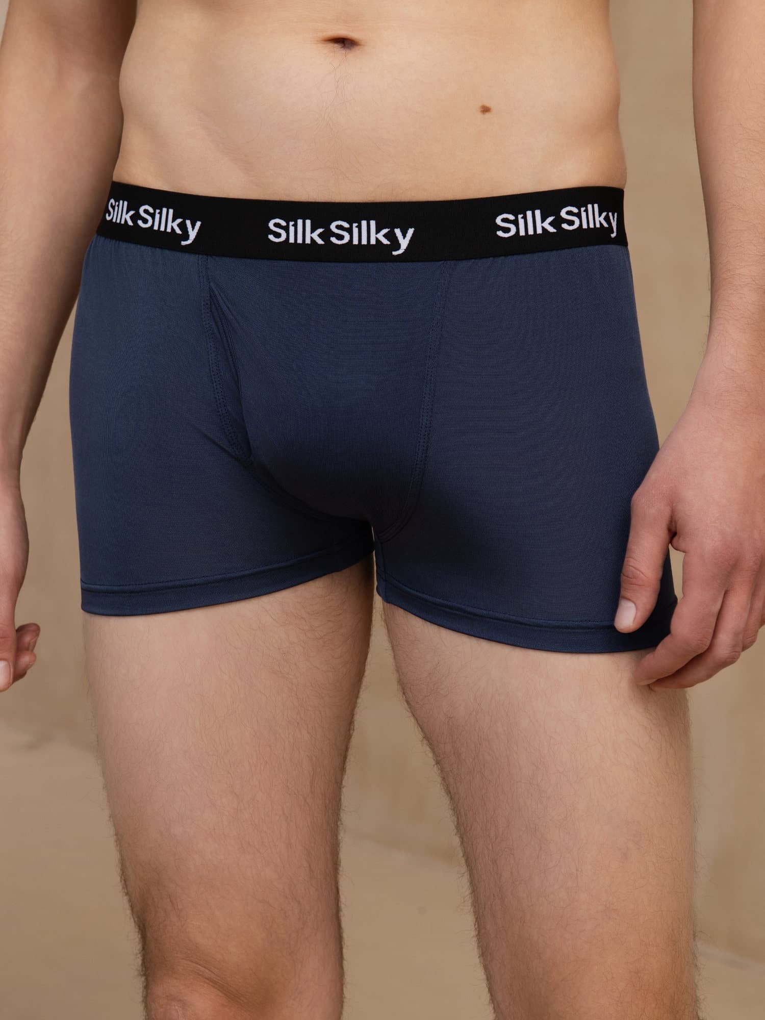 3 St Ren Siden Herr Komfort Andningsbar Boxer Brief Underkläder - Image 12