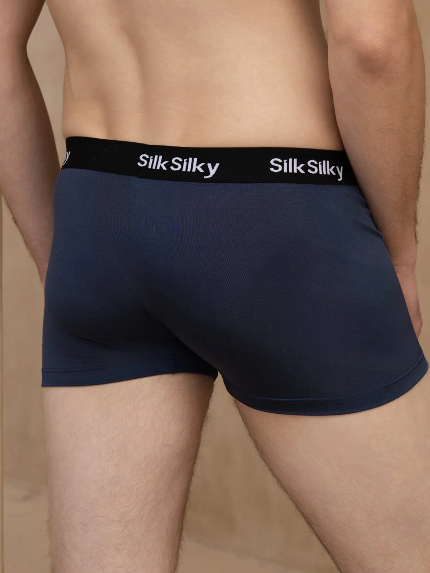 3 St Ren Siden Herr Komfort Andningsbar Boxer Brief Underkläder - Image 2