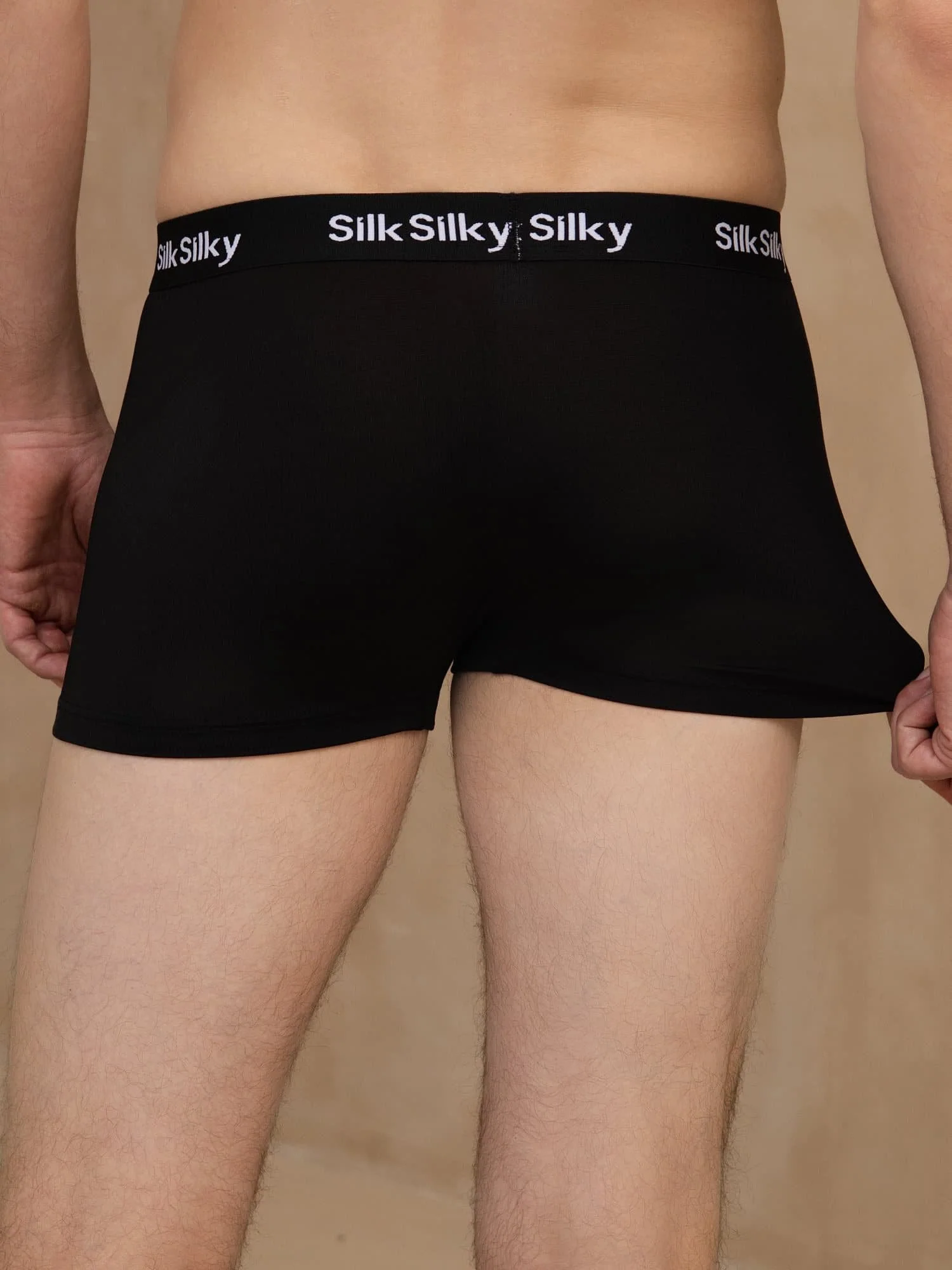 3 St Ren Siden Herr Komfort Andningsbar Boxer Brief Underkläder - Image 7