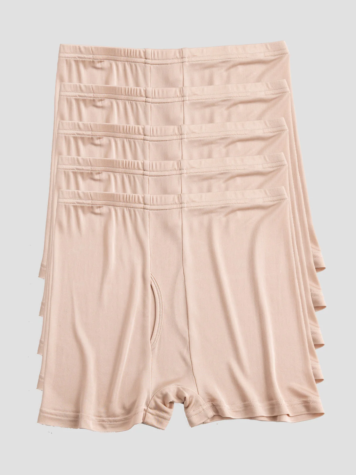 5-Pack Herr Boxerkalsonger i Ren Siden med Gylf - Image 8