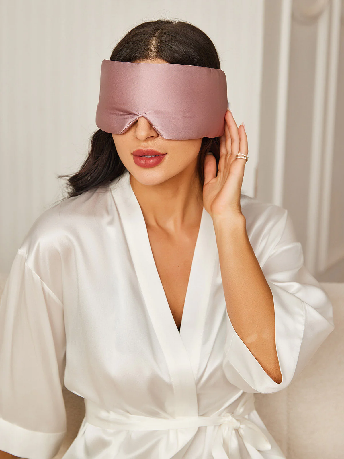 Justerbar Silk Sovmask med Kardborre och Fullt Omslutande Design - Image 21