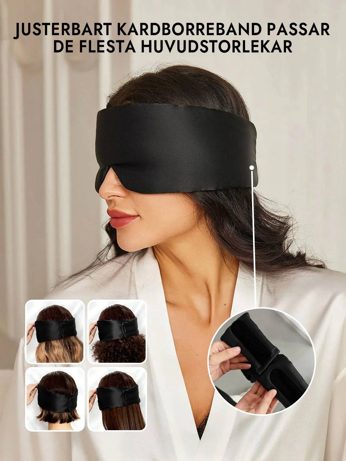 Elegant En Bit Silke Sömn Ögonmask - Image 10