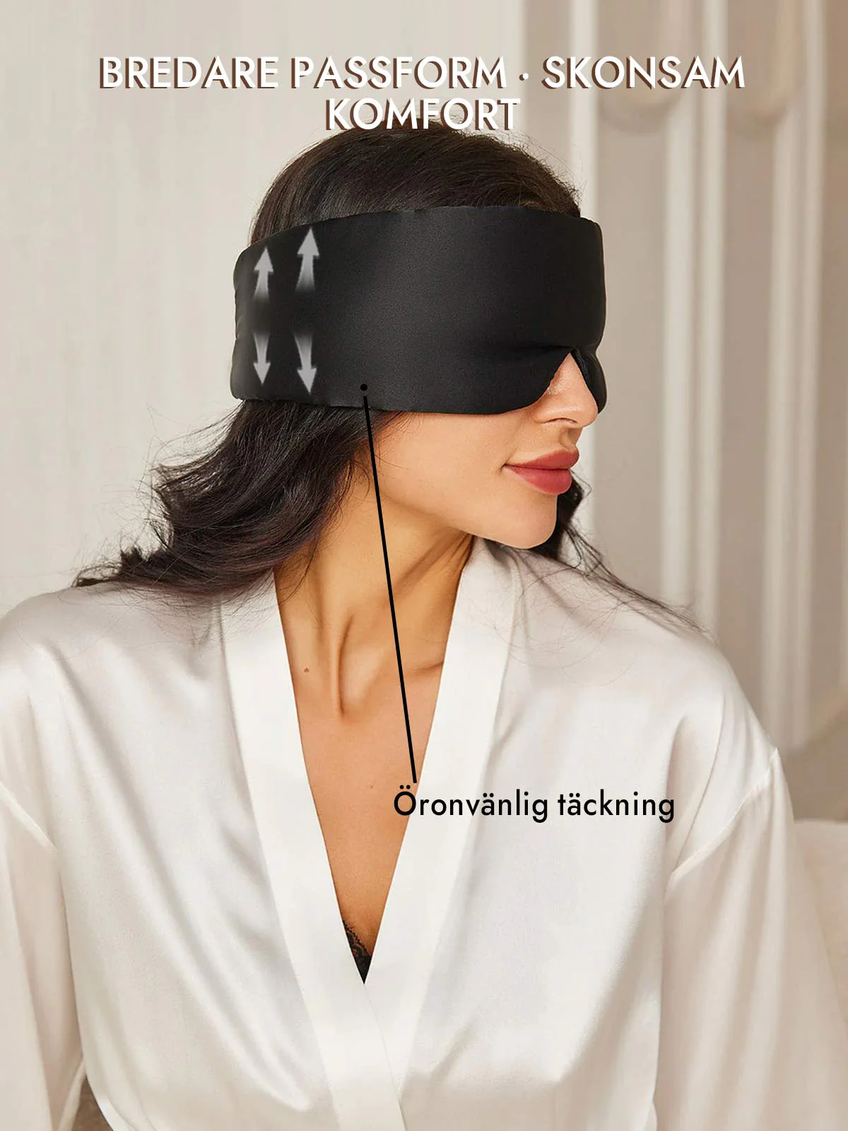 Elegant En Bit Silke Sömn Ögonmask - Image 11