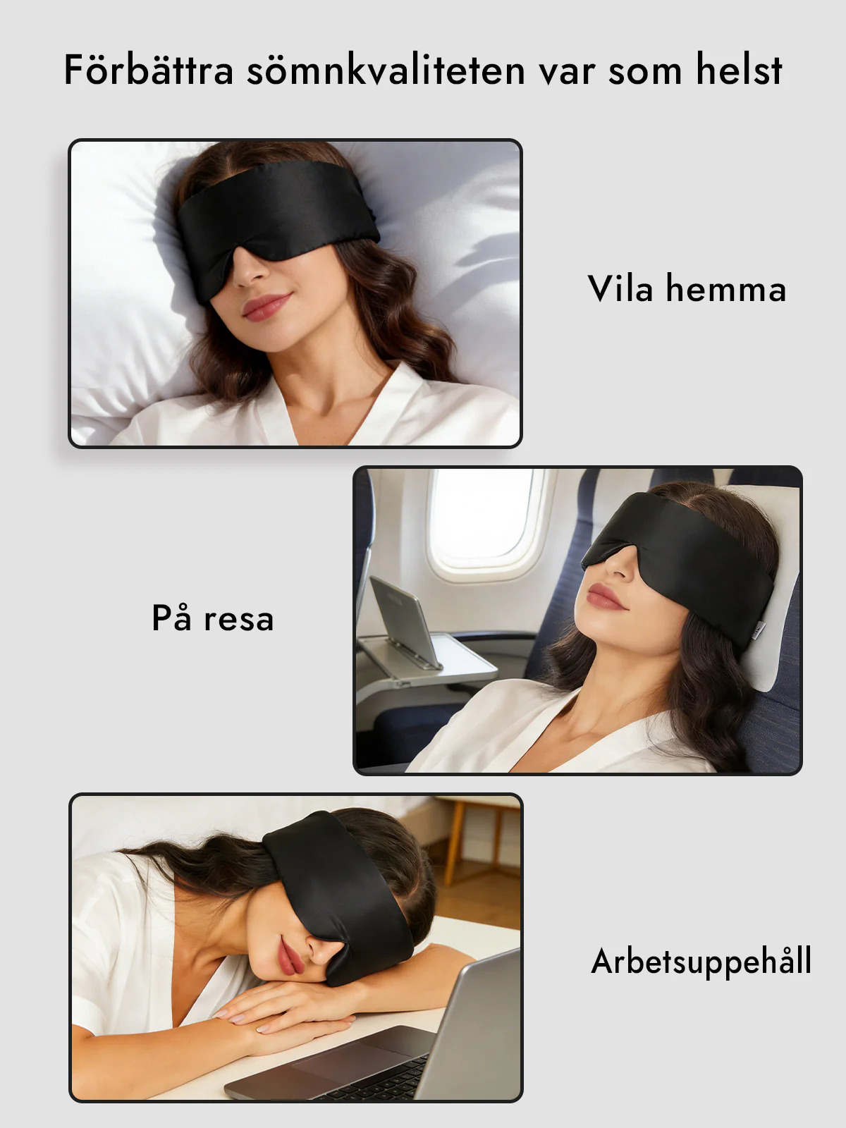 Elegant En Bit Silke Sömn Ögonmask - Image 12