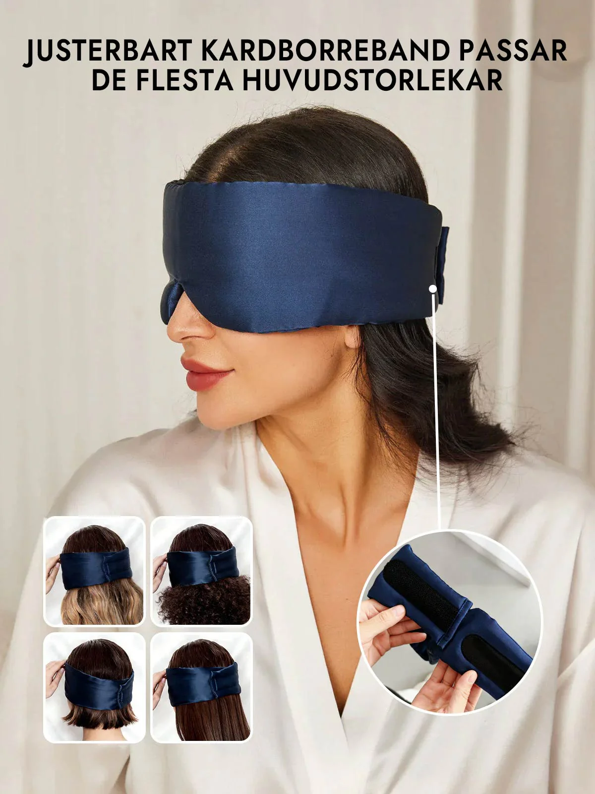 Elegant En Bit Silke Sömn Ögonmask - Image 16