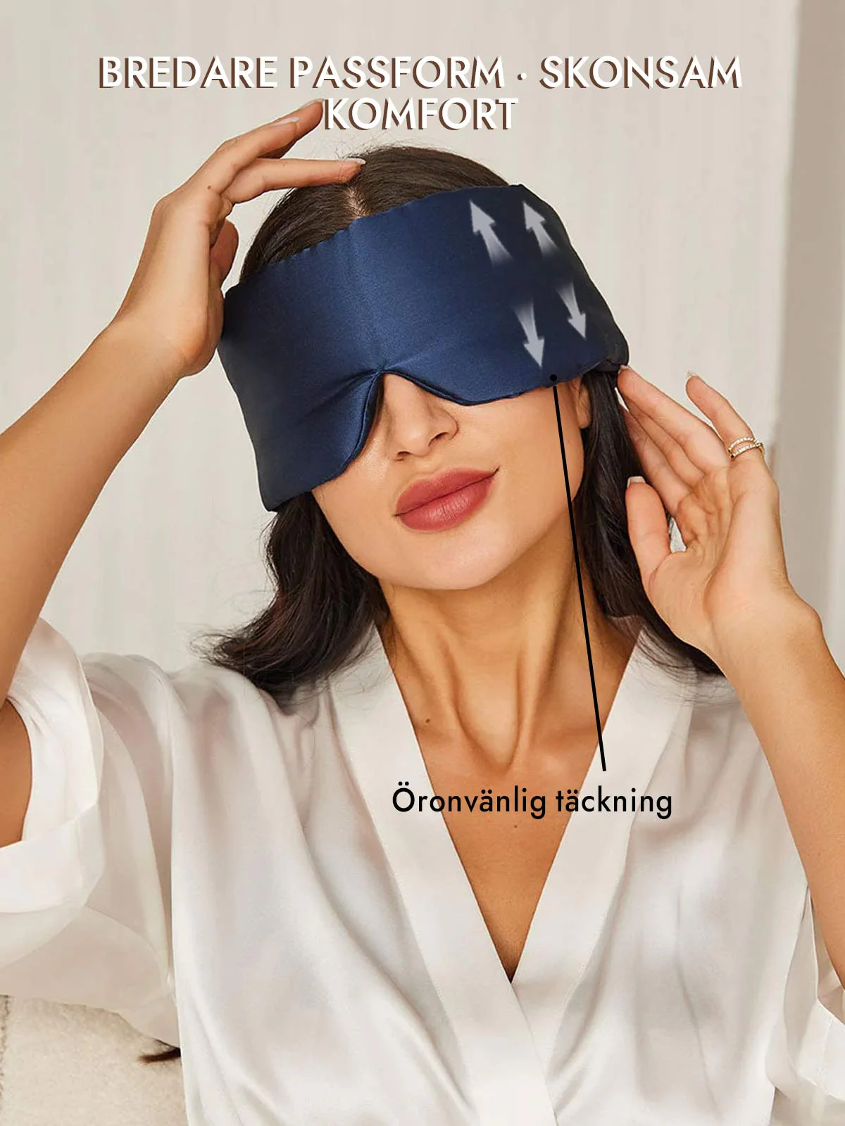Elegant En Bit Silke Sömn Ögonmask - Image 17