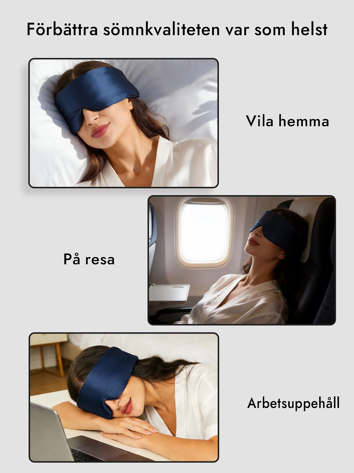 Elegant En Bit Silke Sömn Ögonmask - Image 18