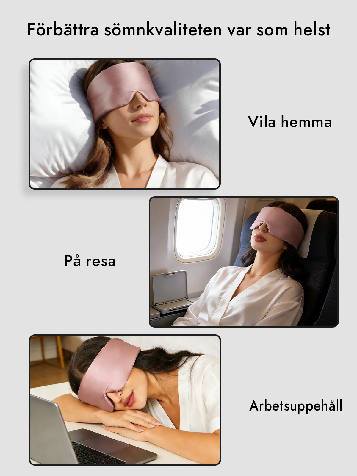 Elegant En Bit Silke Sömn Ögonmask - Image 30
