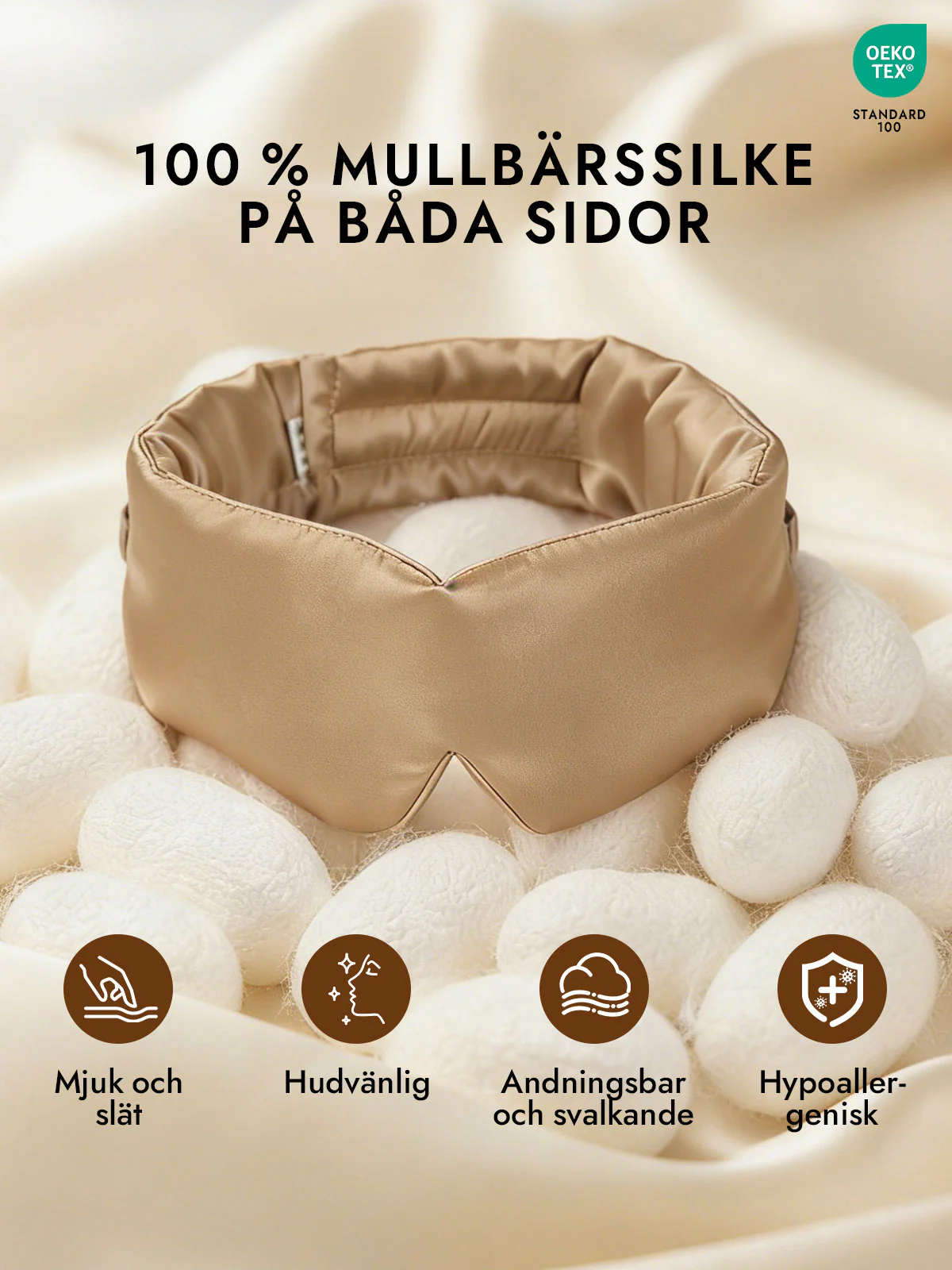 Elegant En Bit Silke Sömn Ögonmask - Image 32