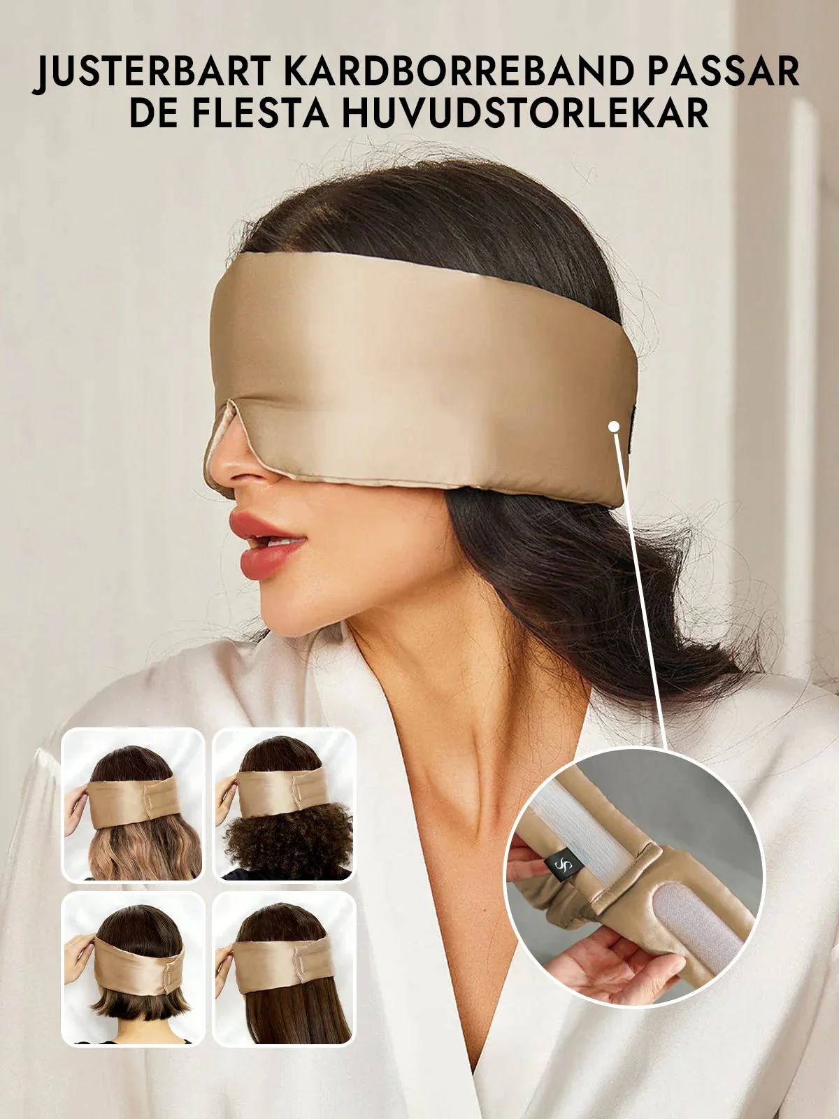Elegant En Bit Silke Sömn Ögonmask - Image 34