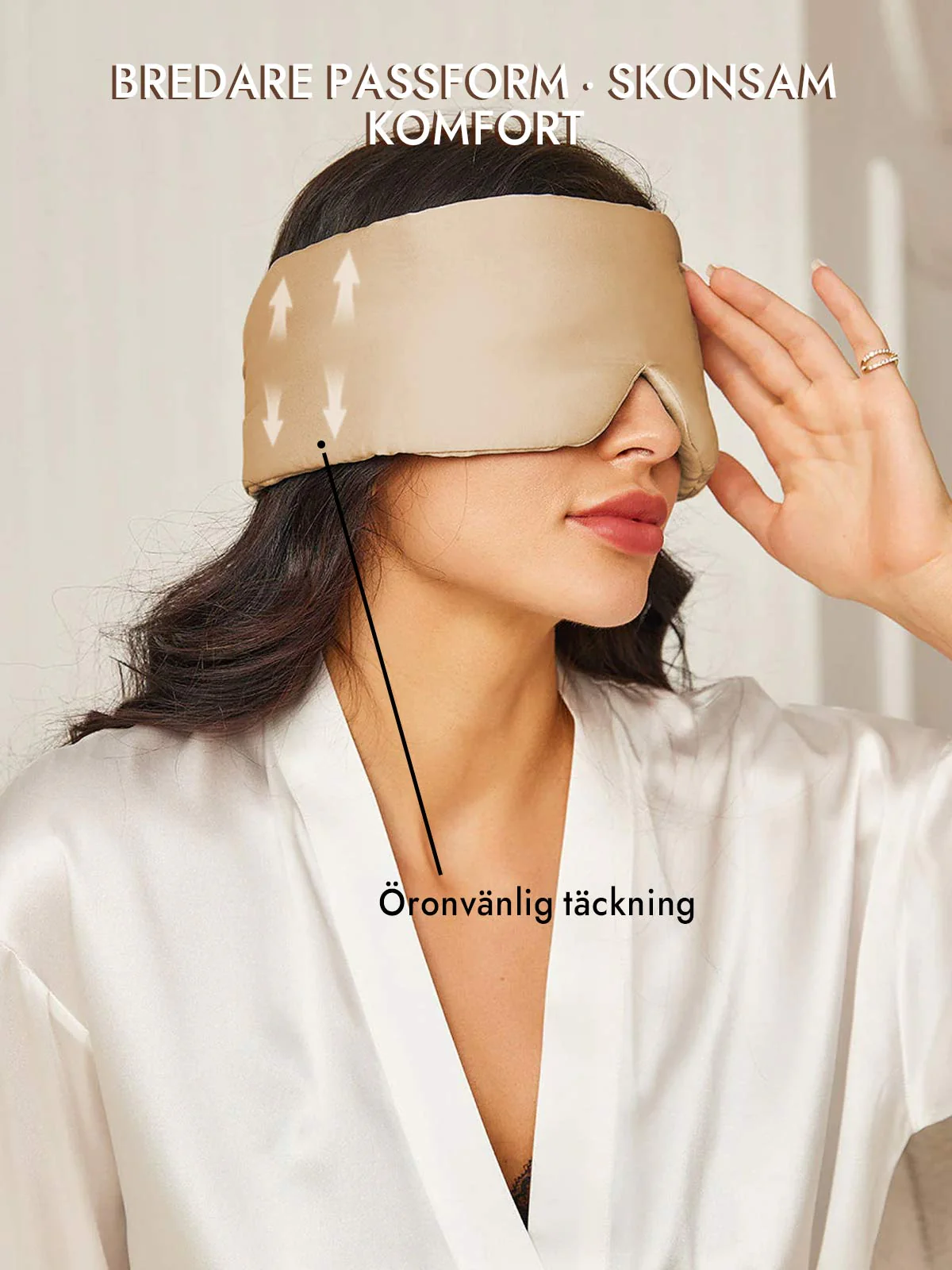 Elegant En Bit Silke Sömn Ögonmask - Image 35