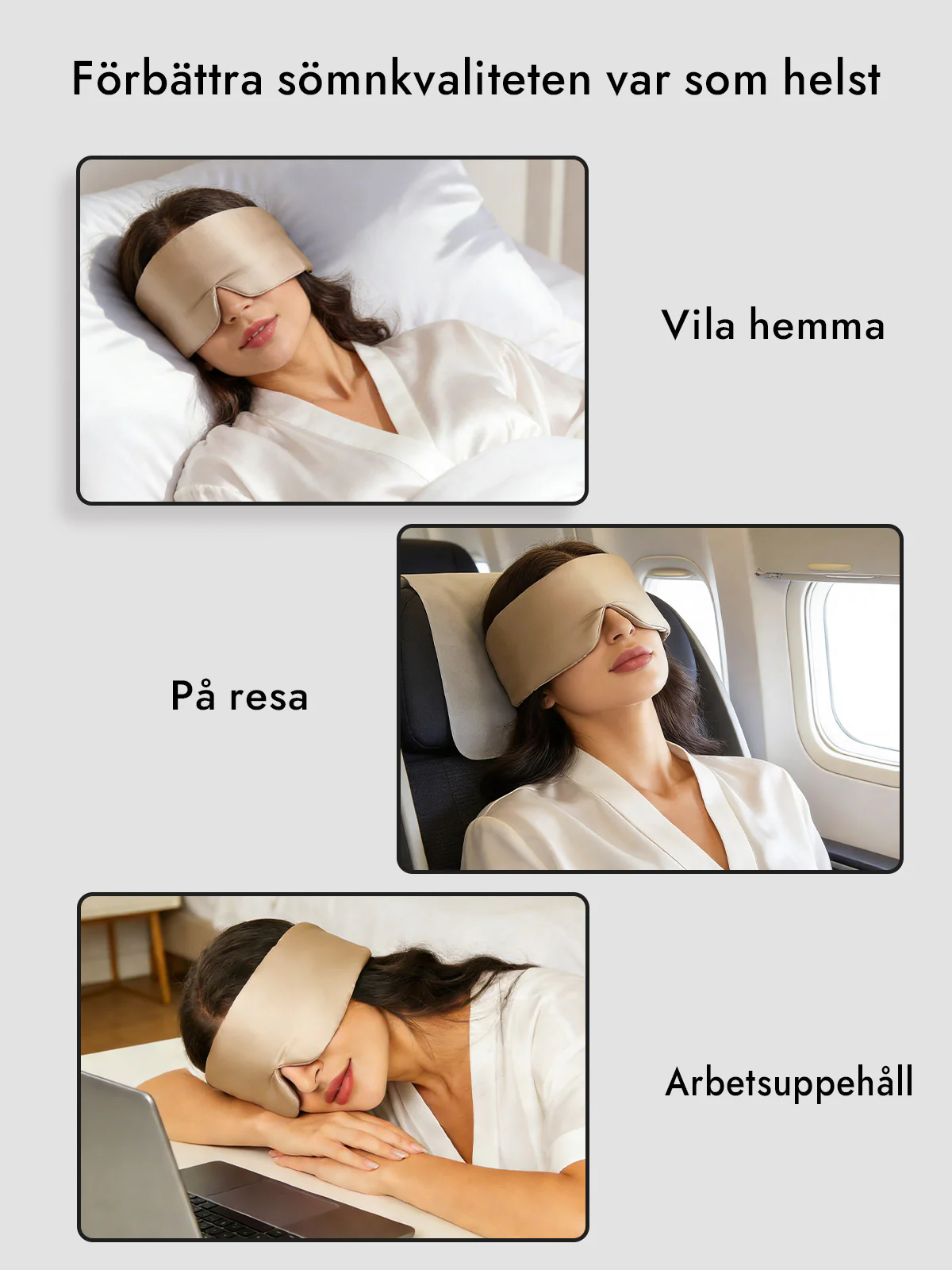 Elegant En Bit Silke Sömn Ögonmask - Image 36