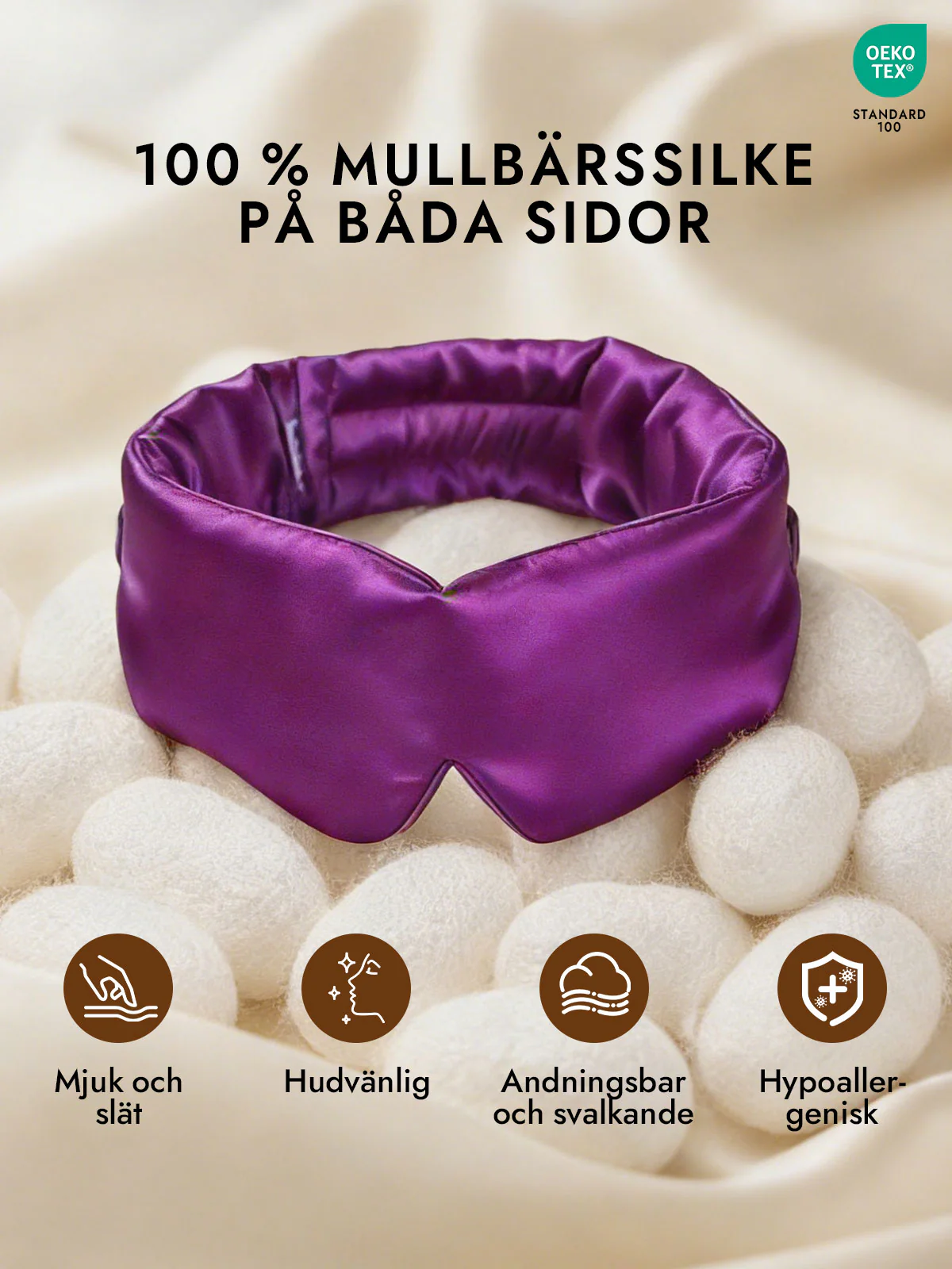 Elegant En Bit Silke Sömn Ögonmask - Image 38