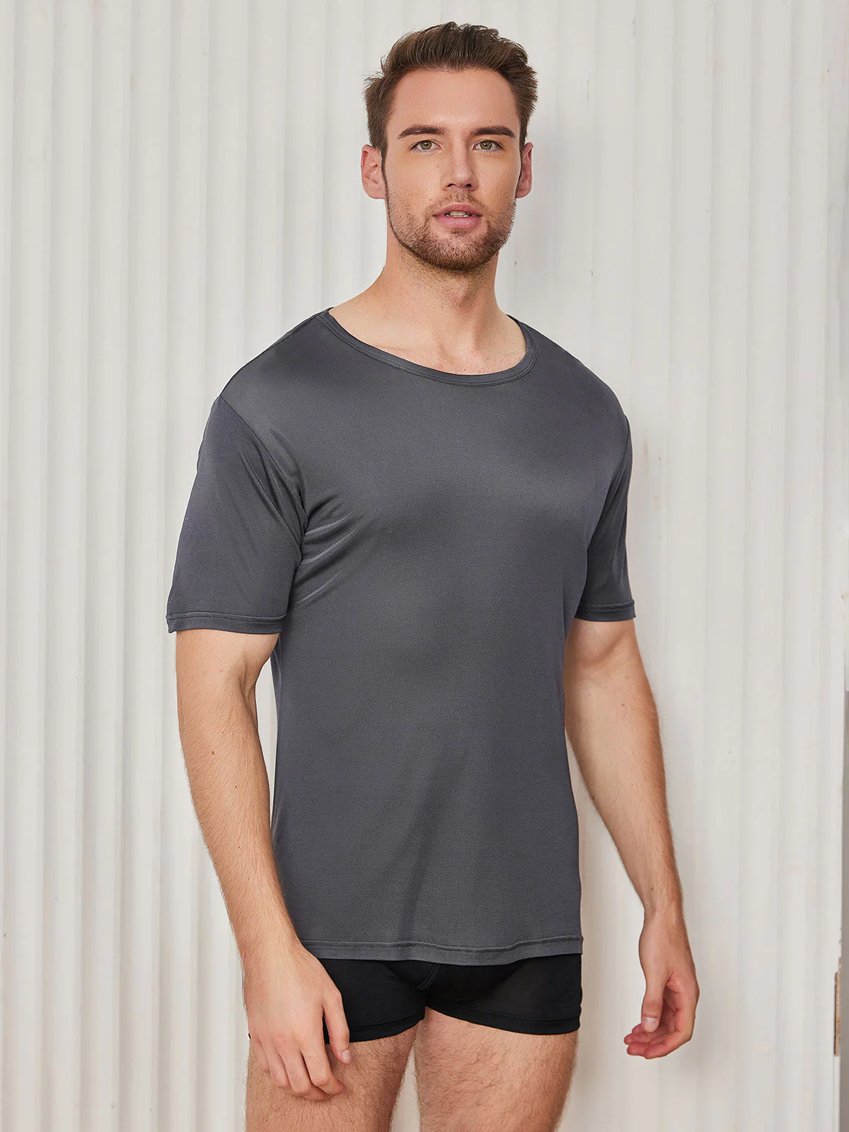 Herr Crew Neck Ren Siden T-Shirt - Image 25