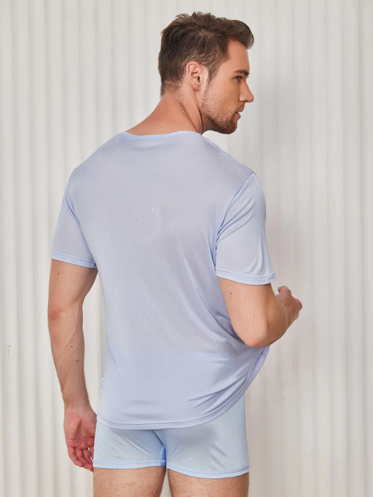 Herr Crew Neck Ren Siden T-Shirt - Image 31