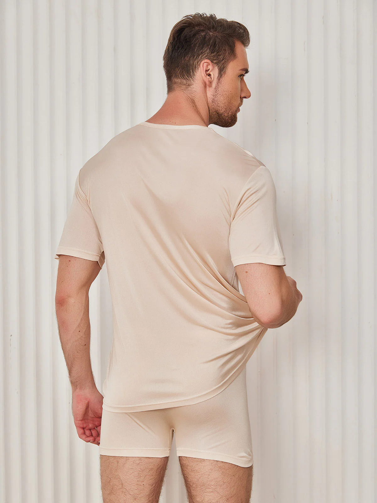 Herr Crew Neck Ren Siden T-Shirt - Image 35