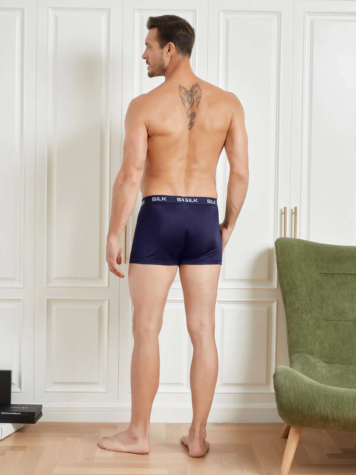 Herr Boxerkalsonger Ultra Mjuka Bekväma I Ren Siden - Image 7