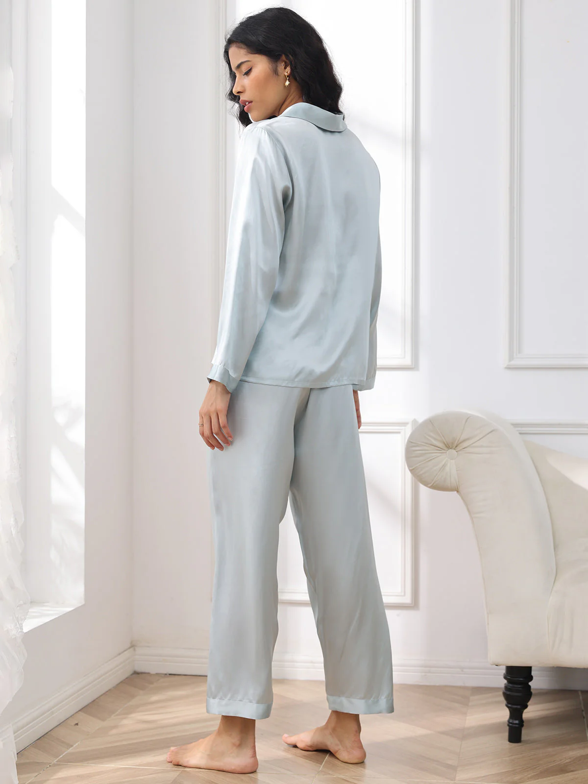 Rent Silke Button Up Dam Pyjama - Image 2