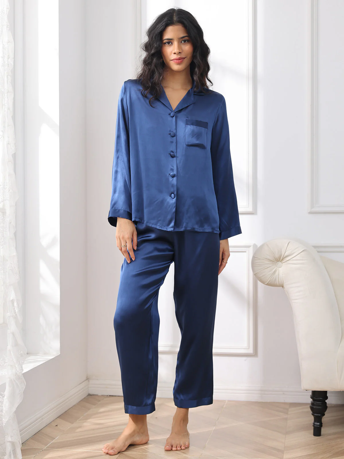 Rent Silke Button Up Dam Pyjama - Image 21