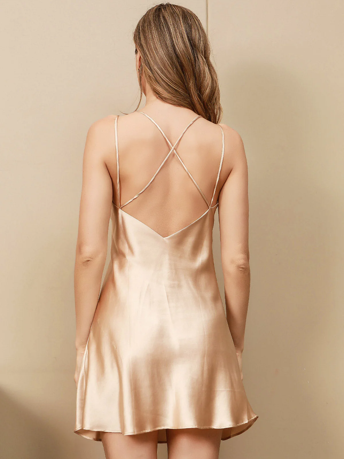 Rent Silke Criss Cross Back Slip Klänning Nattlinne - Image 29