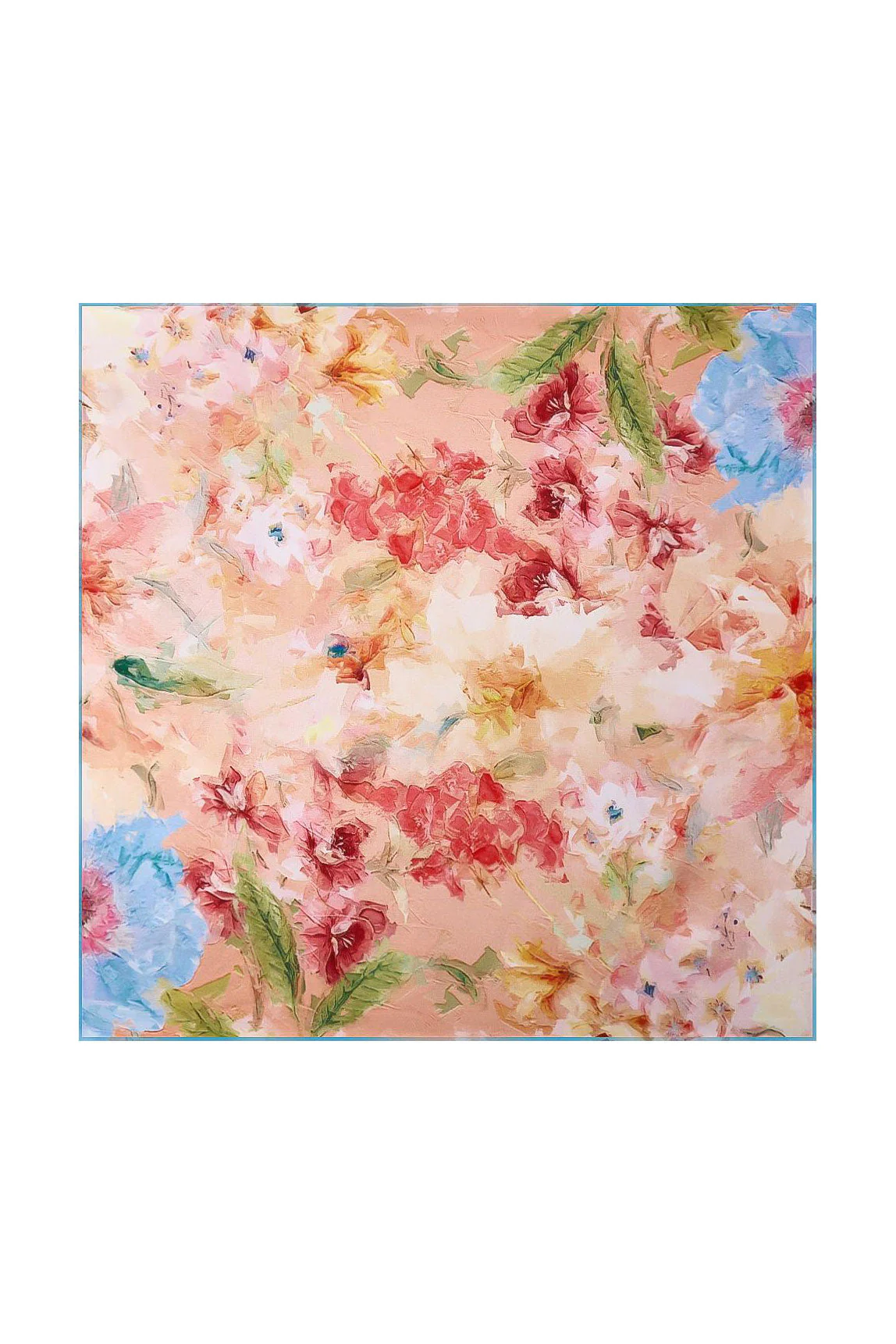 Pure Silk Floral Bliss Square Scarf - Storlek 53x53cm