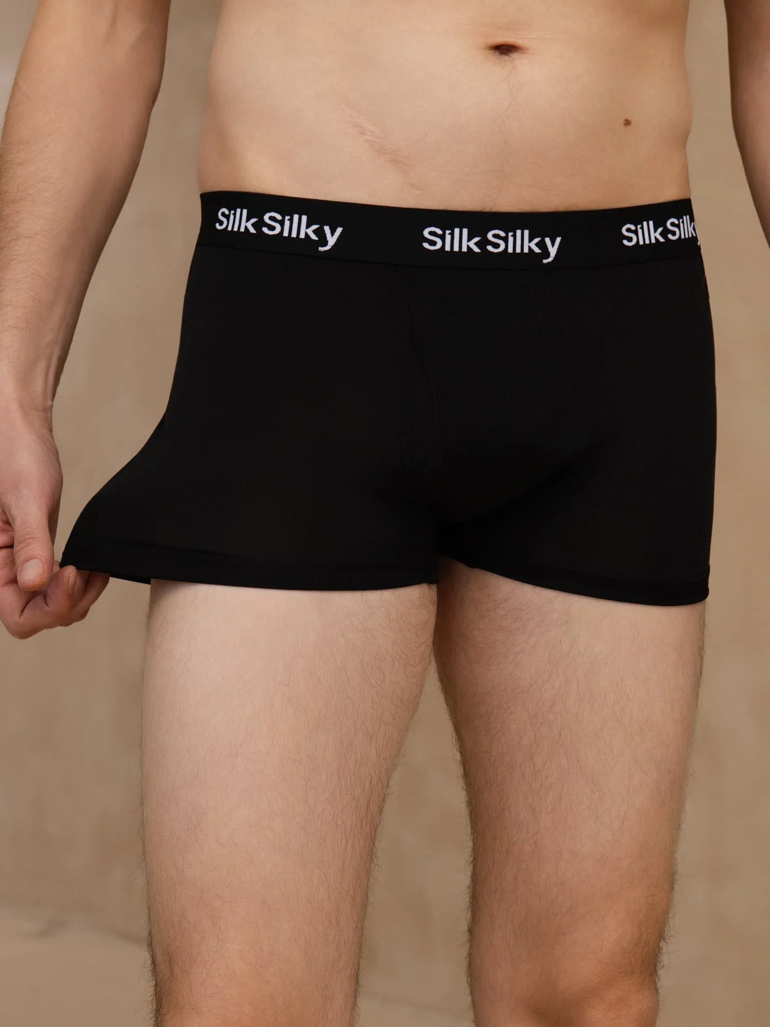 Ren Silke Herr Komfort Andningsbar Boxer Brief Kalsonger - Image 5