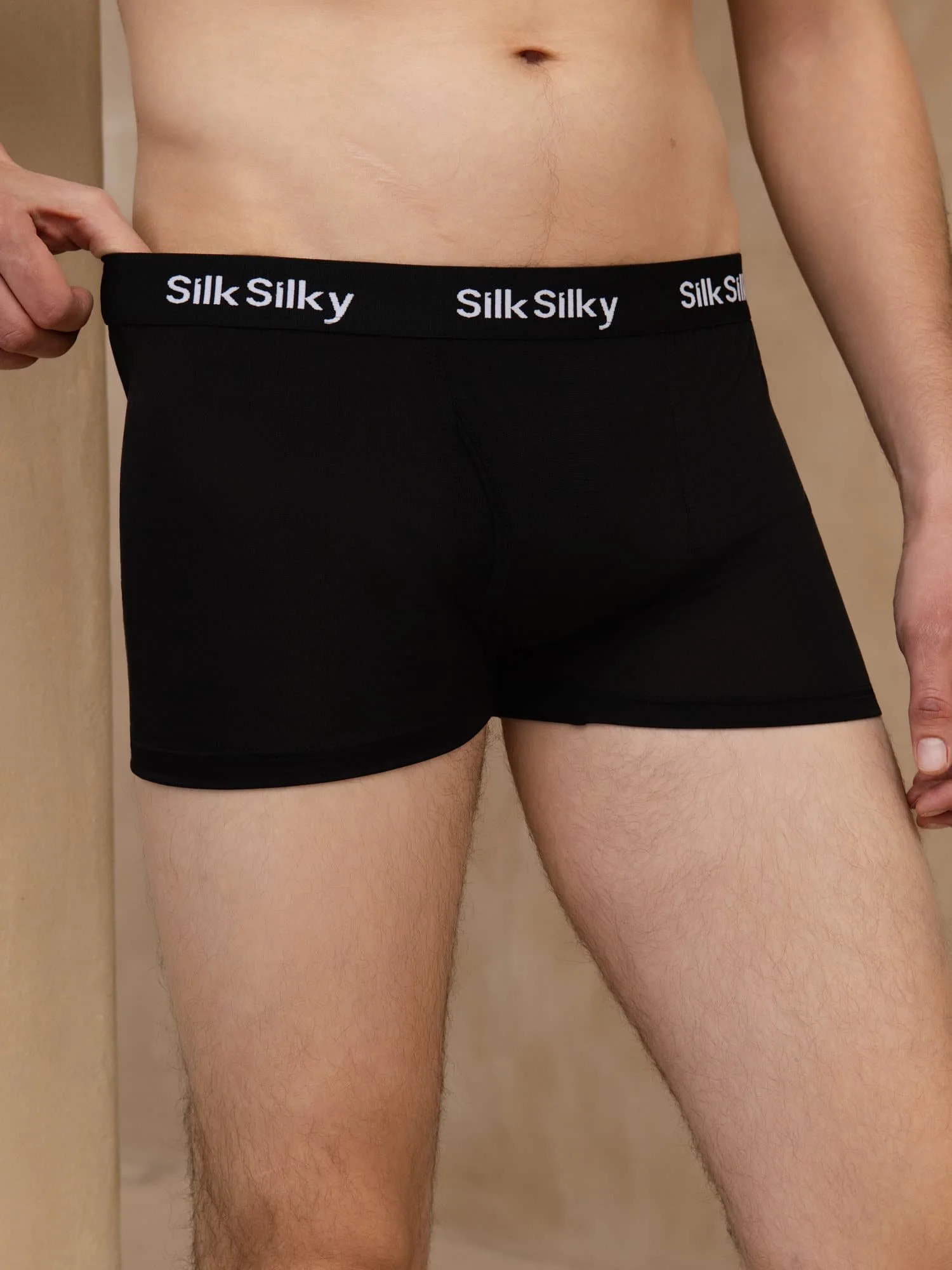 Ren Silke Herr Komfort Andningsbar Boxer Brief Kalsonger - Image 8