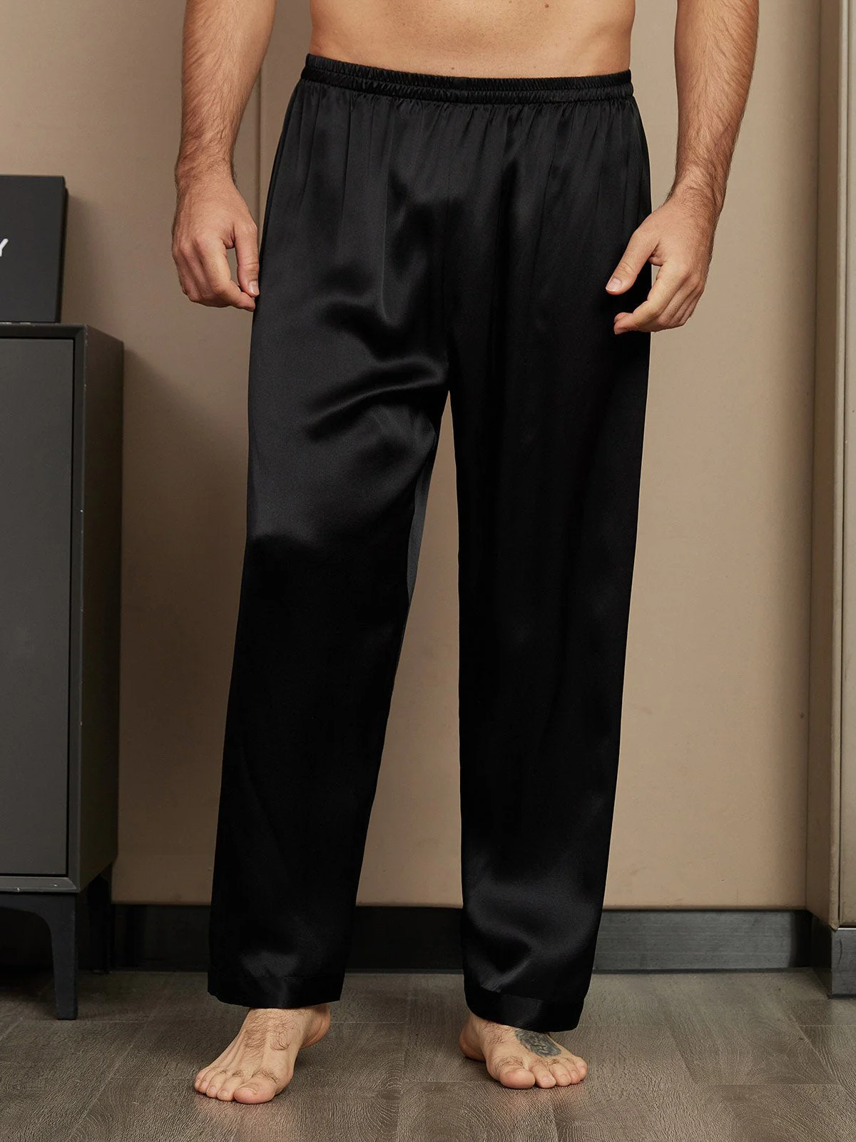Ren Silke Avslappnade Pyjamabukser - Image 3