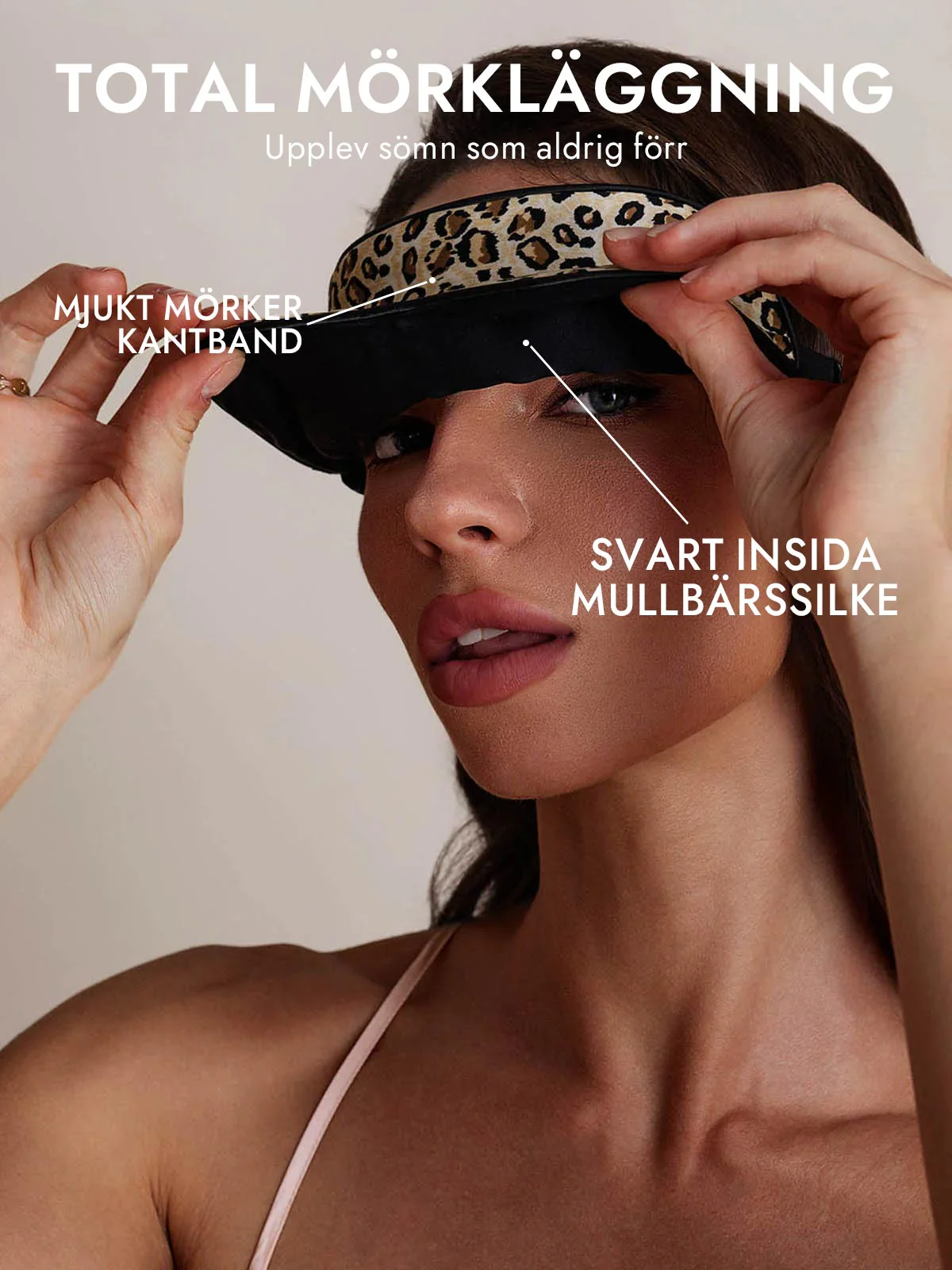 Rent Silke Elastiskt Band Sova Ögonmask - Image 14