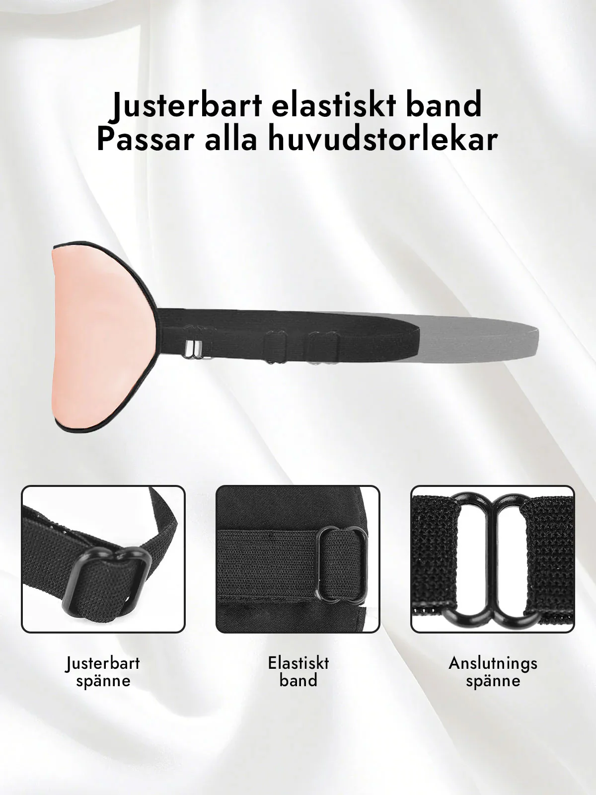 Rent Silke Elastiskt Band Sova Ögonmask - Image 28