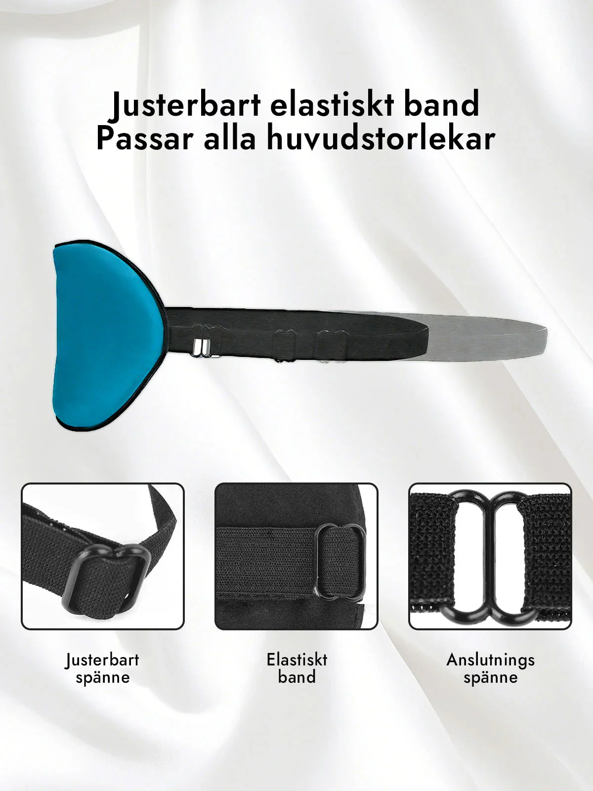 Rent Silke Elastiskt Band Sova Ögonmask - Image 58