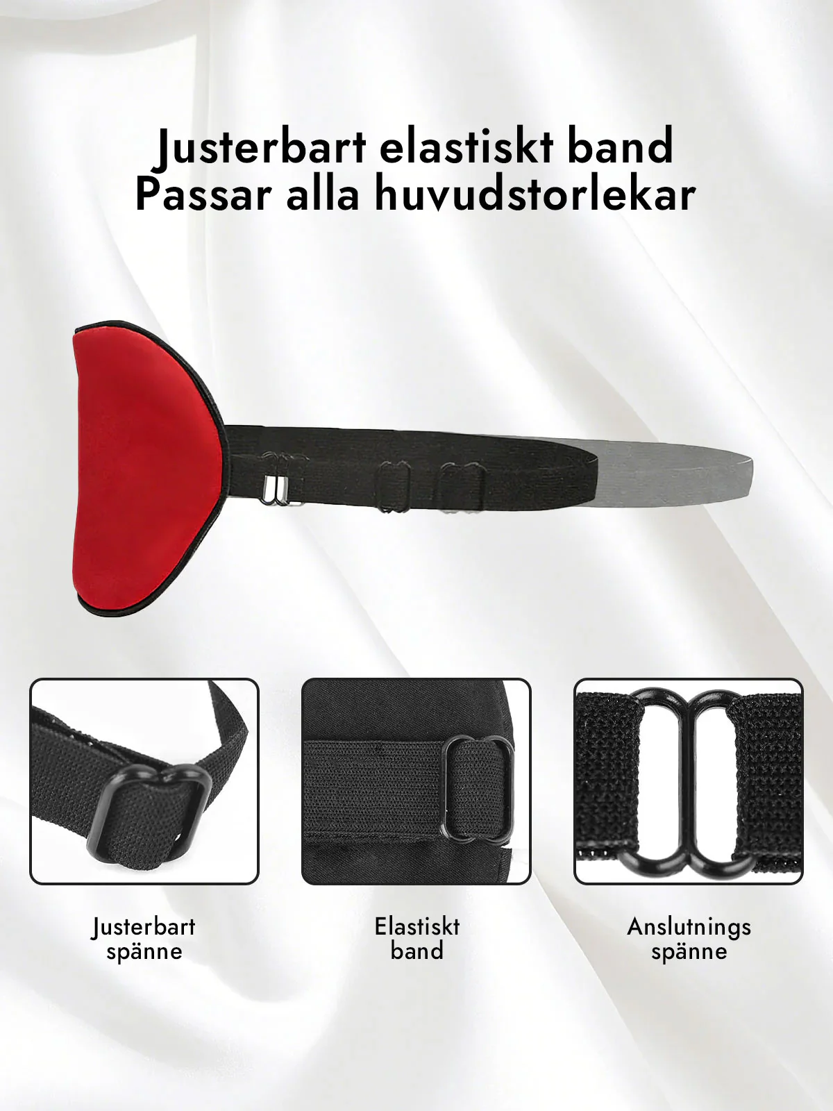 Rent Silke Elastiskt Band Sova Ögonmask - Image 76