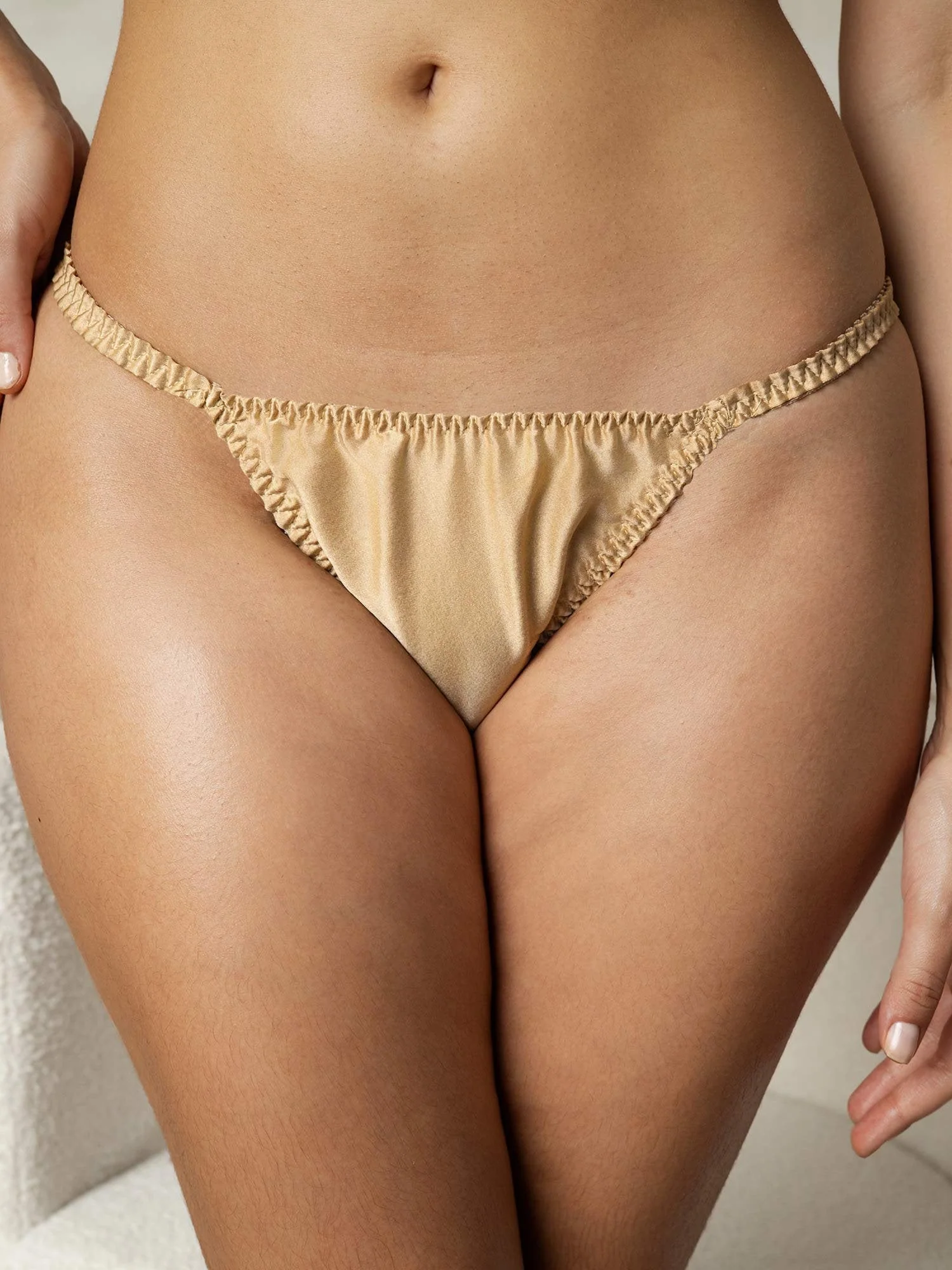 100% Mullbärssilke Stringtrosa Sexig Trosa - Image 36