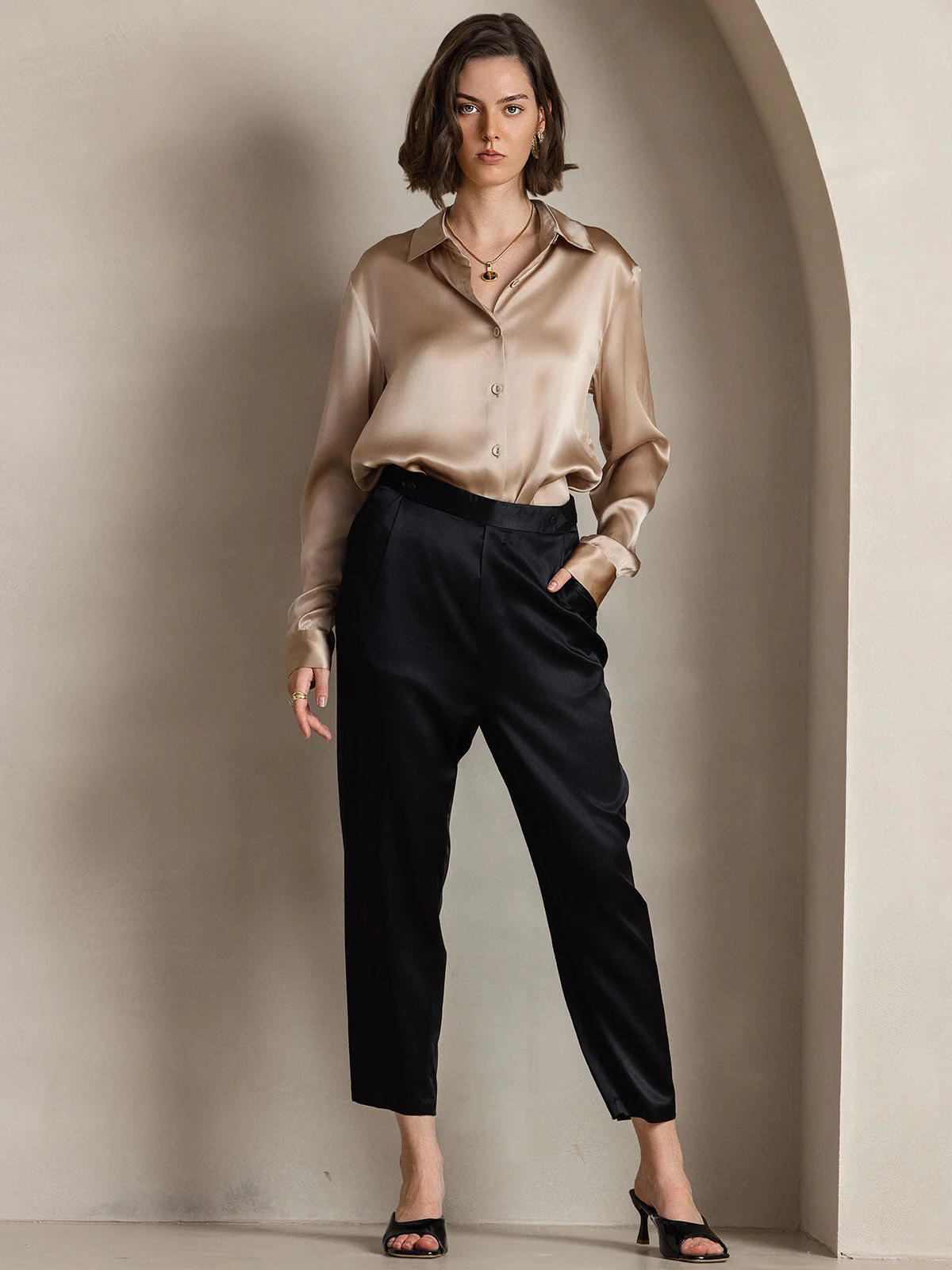 Silke Basic Military Lapel Skjorta - Image 11
