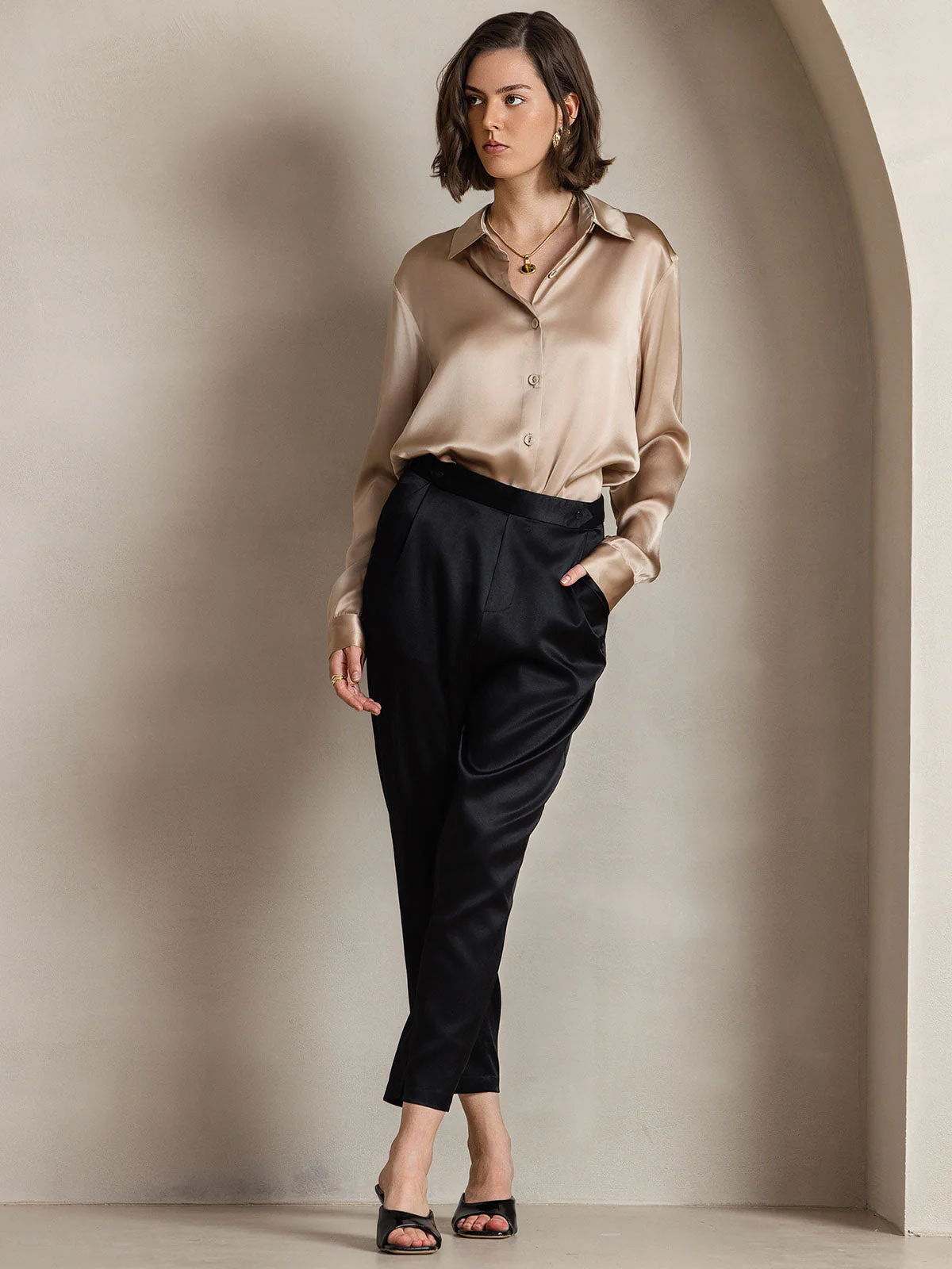 Silke Basic Military Lapel Skjorta - Image 17